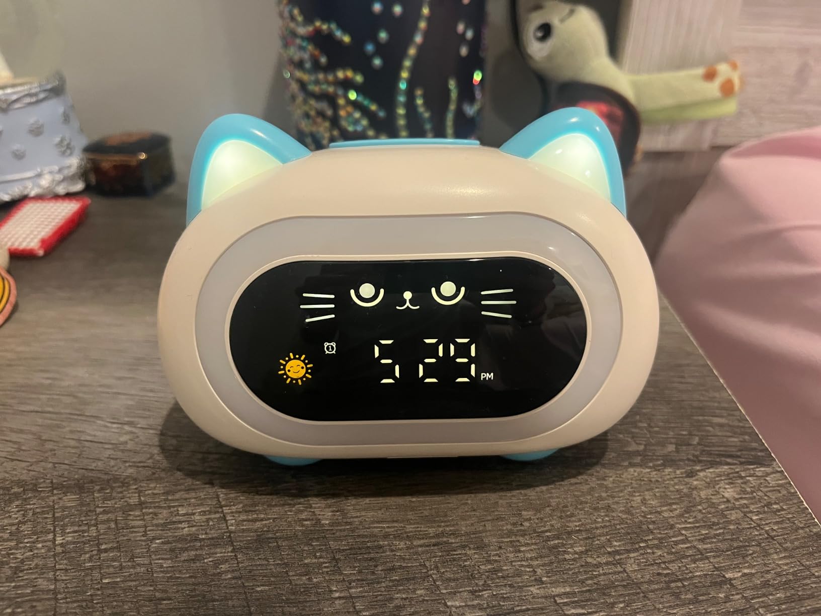 ANALOI Alarm Clock for Kids, Ok to Wake Clock for Kids Girls | Eye Protection Sleep Training Auto Off Feature 10 Night Light Dual Alarm, Kids Alarm Clock Cute Cat Gifts customer photo 2