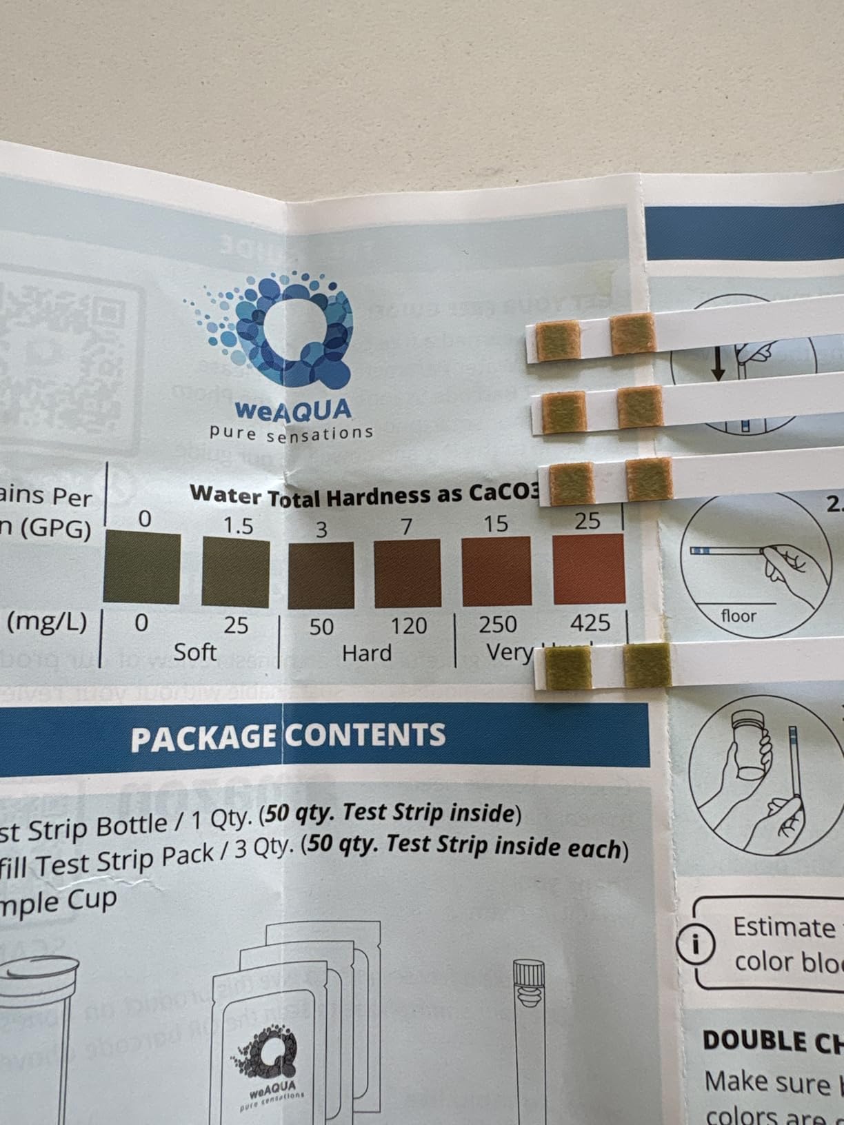 WeAQUA DoubleCheck Water Hardness Test Kit 200 Strips with Sample Cup - Hard Water Testing Strips (0-25 gpg / 0-425 ppm) customer photo 2
