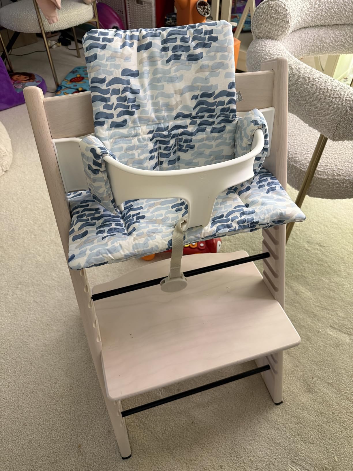 Stokke Tripp Trapp High Chair + Baby Set + Harness, Natural | Includes Chair, Baby Set, Removable Harness for Children 6-36 Months, Adjustable, Ergonomic & Easy to Clean, Baby Essentials customer photo 1