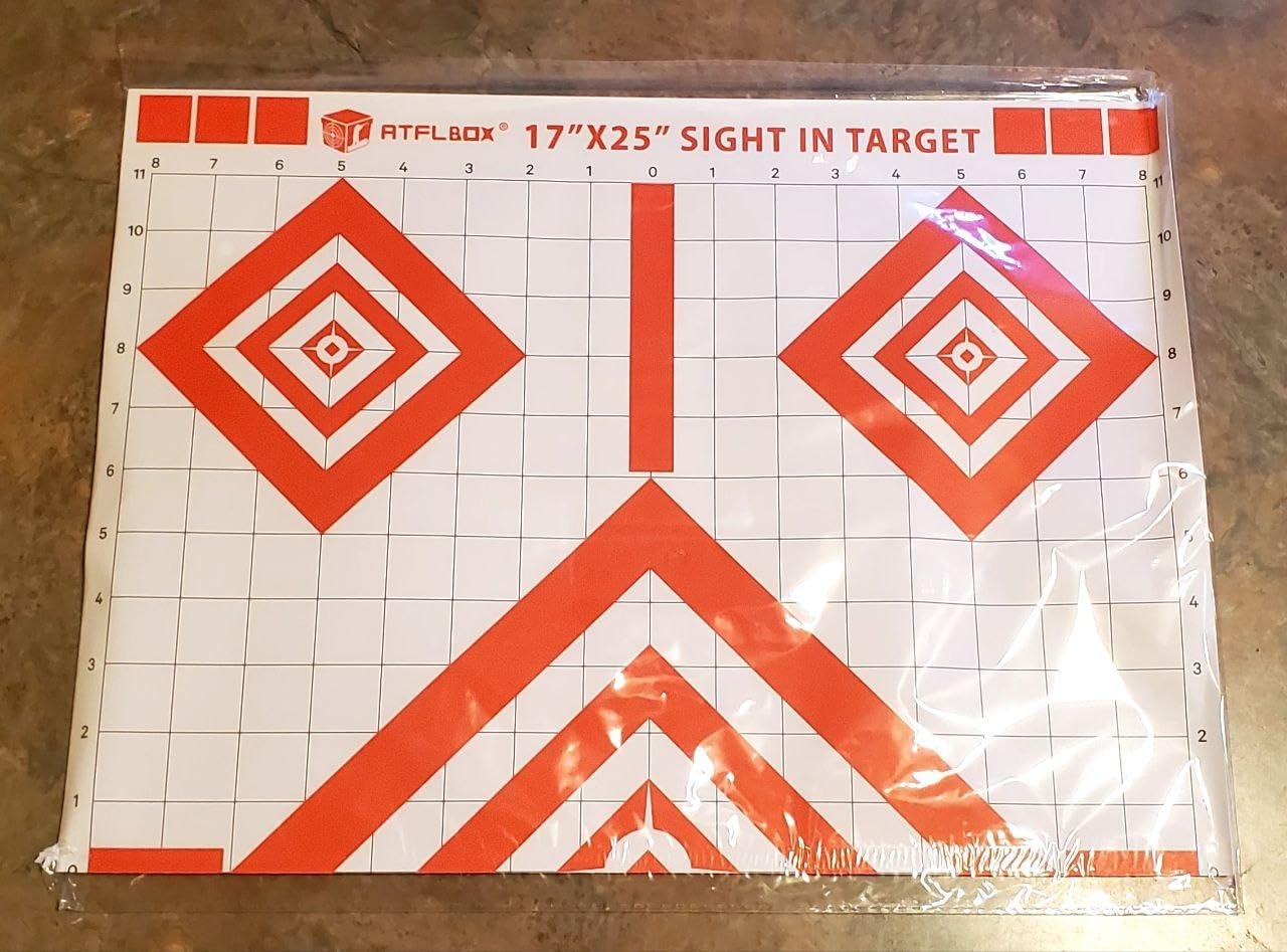 Atflbox 2 Pack Shooting Target Stand with 10pcs 17x25 Inch Sight in Paper Targets, Durable Paper Target Holder with Stable Adjustable Base for Cardboard Silhouette, H Shape, USPSA/IPSC, IDPA Practice customer photo 2