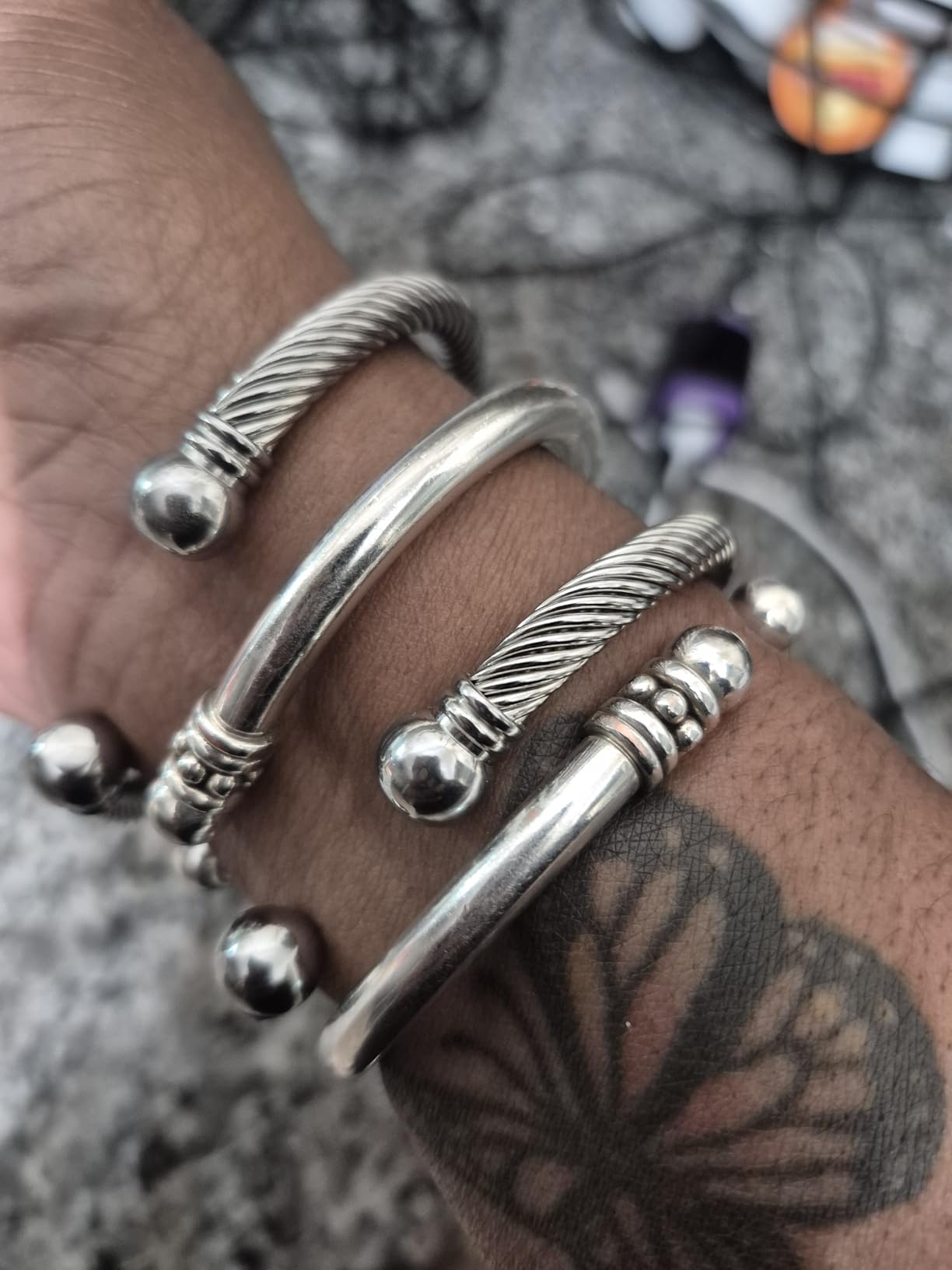 Stainless Steel Twisted Cable Wire Bracelets for Women Men customer photo 1