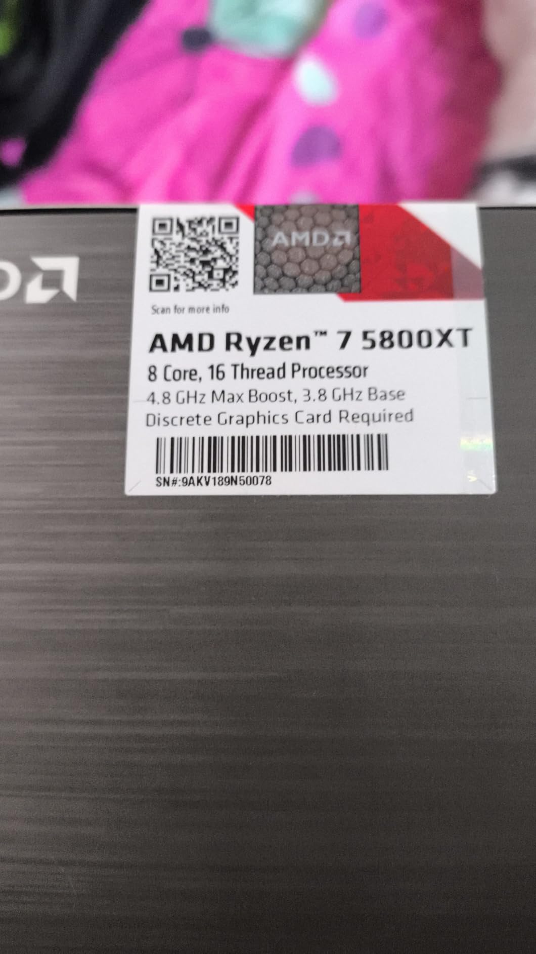 AMD Ryzen™ 7 5800XT 8-Core, 16-Thread Unlocked Desktop Processor customer photo 2