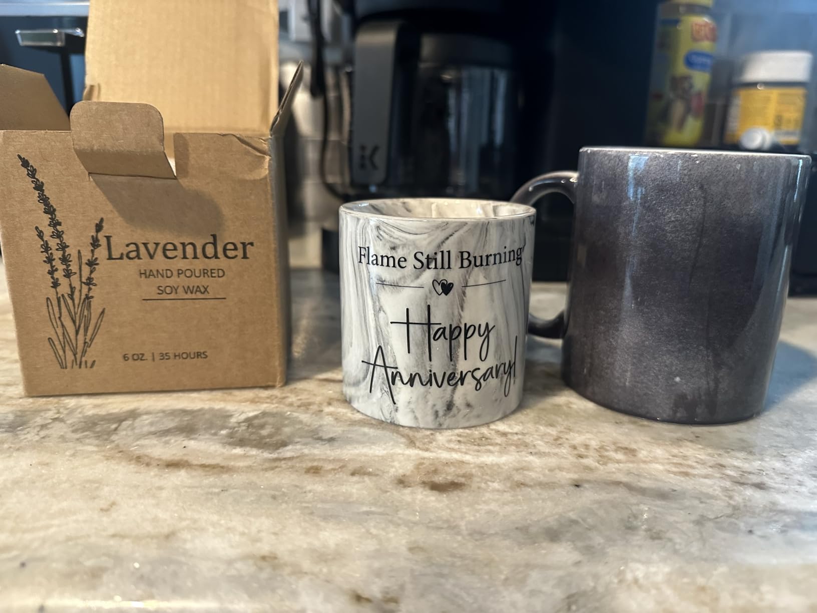 Anniversary Candle - Aniversario Gifts for Men, Women & Couples - Romantic Gifts for Him, Her - 6oz customer photo 1