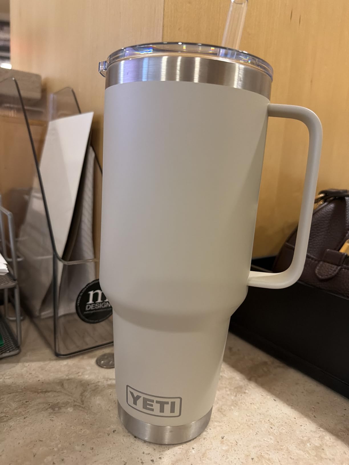 YETI Rambler 42 oz Tumbler with Handle and Straw Lid, Vacuum Insulated Cup with Handle, Stainless Steel, Key Lime customer photo 2