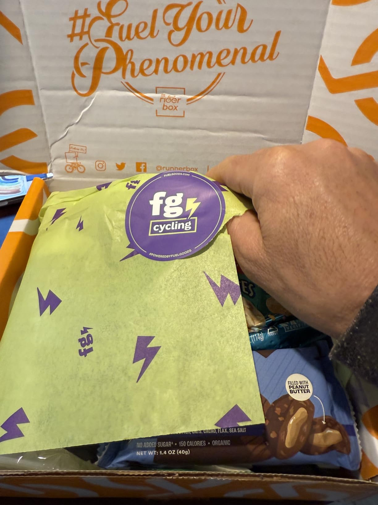The RiderBox by Fuel Goods - Best Gifts for Cyclists, Premium Cyclists and Bikers Gift Box for Men and Women - Nutritional Snacks and Biking Accessories, Hand-Picked by Athletes, 10-12 Items Per Box customer photo 1