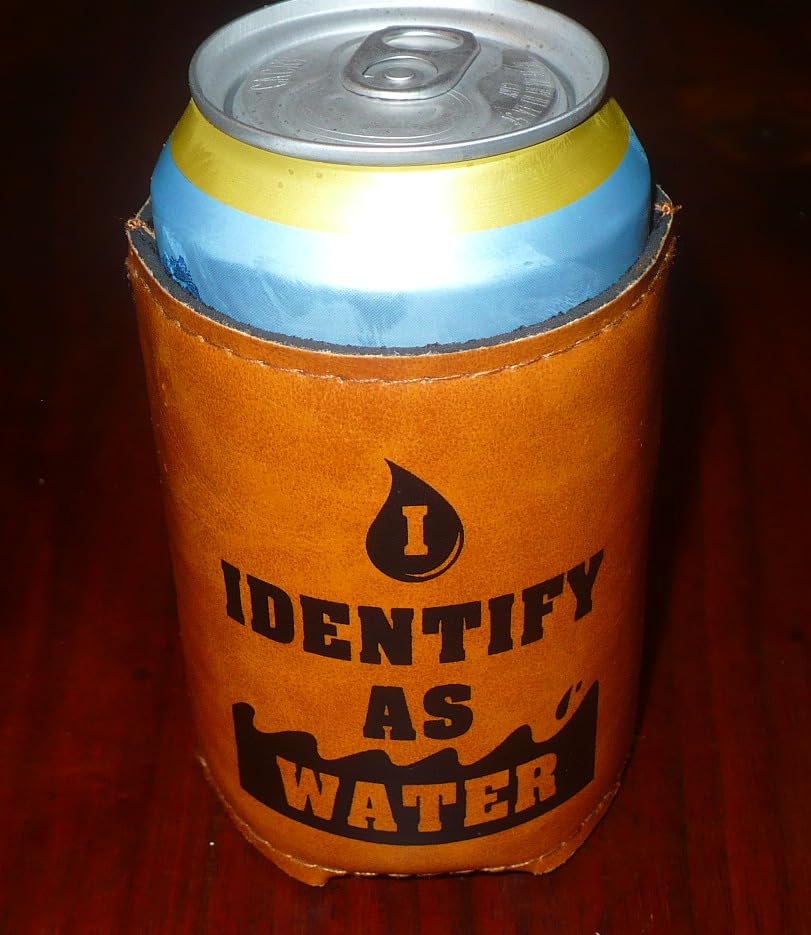 White Elephant Gag Funny Christmas Gifts for Dad Men Leather Can Cooler customer photo 2
