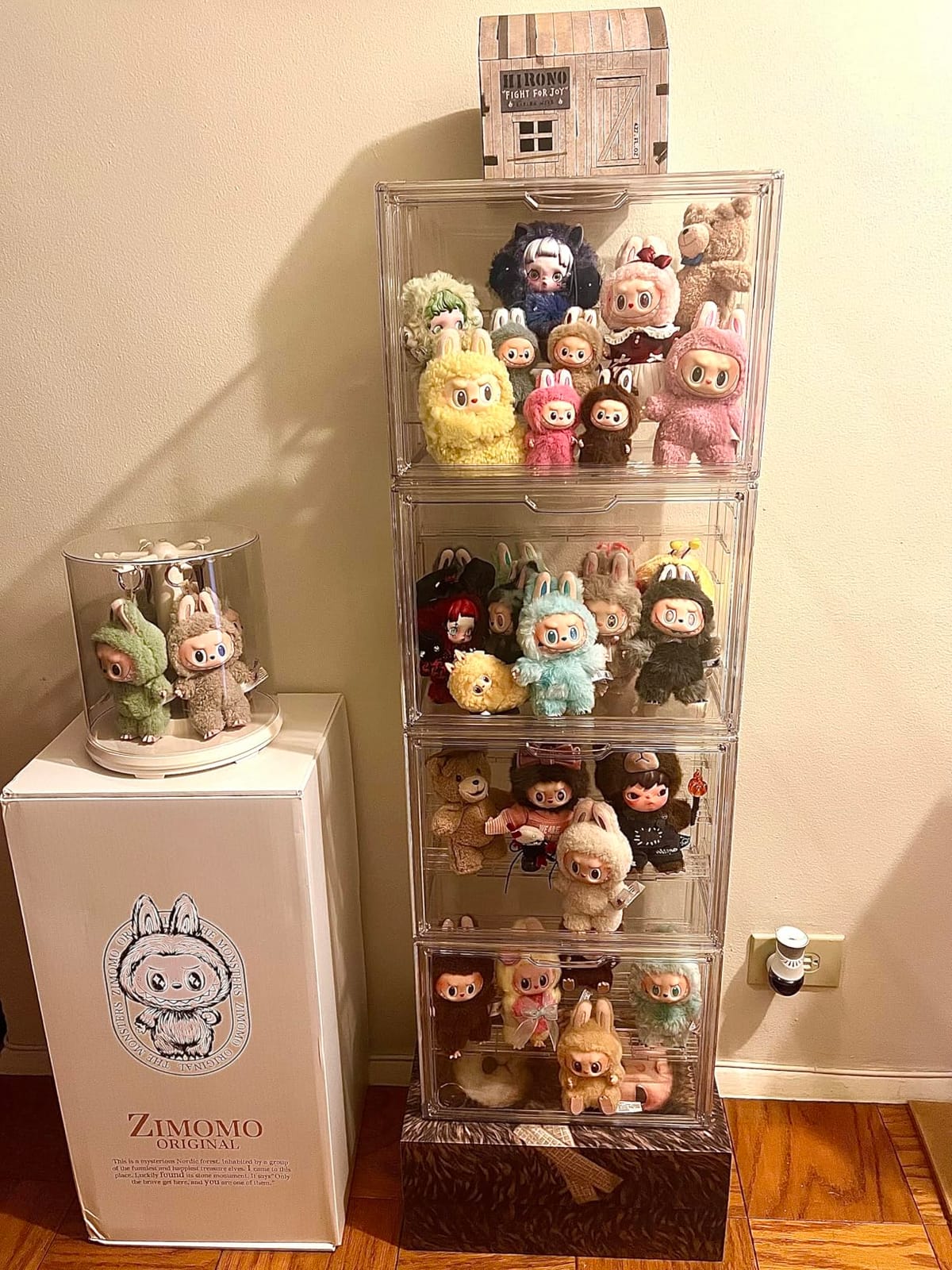 3 Layer Acrylic Display Case Stackable Clear Box for Collectibles, 2 Pack | Removable Adjustable Partitions & Magnetic Door, Dustproof customer photo 1