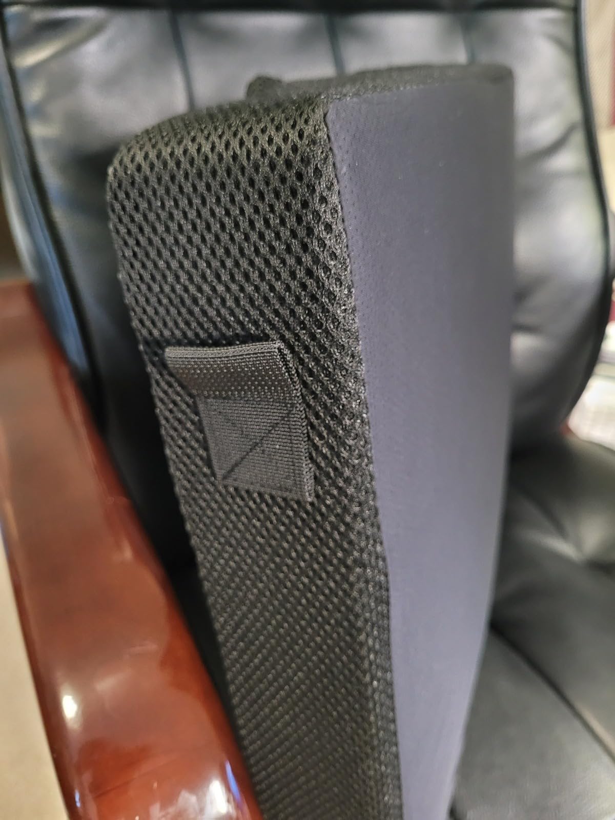 AUVON Gel Ventilation Seat Cushion with Innovation Heat Dissipation Design | Supportive Memory Foam Wheelchair Cushion for Back & Tailbone Comfort, Waterproof Cover, Anti-Sore & Ulcer, Buckle Strap customer photo 2