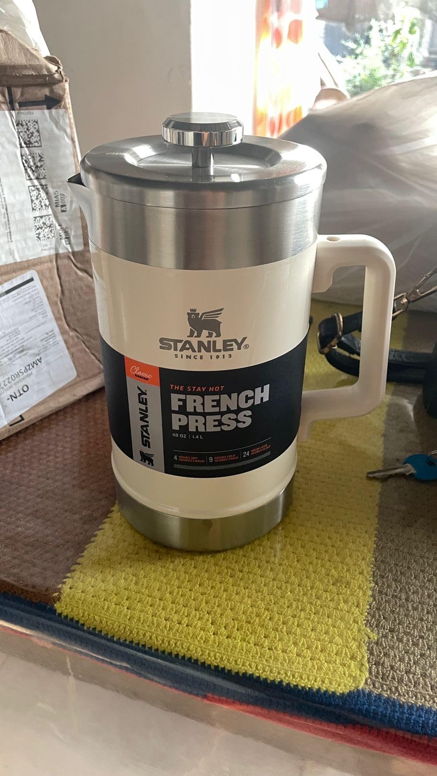 Stanley Classic Stay-Hot French Press Coffee Maker 48 oz | 5 Minute Brew, 4 Hours Hot | Mesh Filter for Coffee Grounds | Insulated Stainless Steel French Press | BPA-Free | Black 2.0 customer photo 1