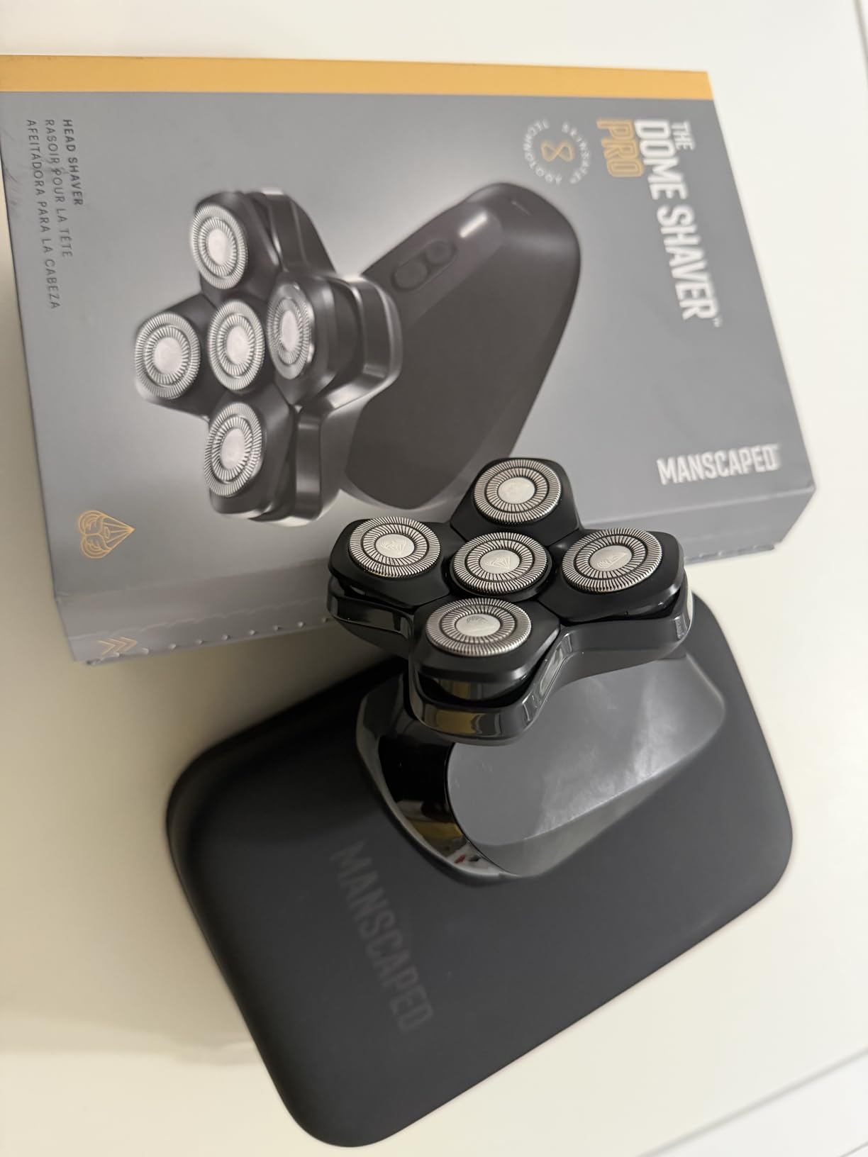 MANSCAPED The Dome Shaver PRO Head Shaver for Bald Men, Five Rotary Blade Design with SkinSafe & FlexAdjust Technology customer photo 2
