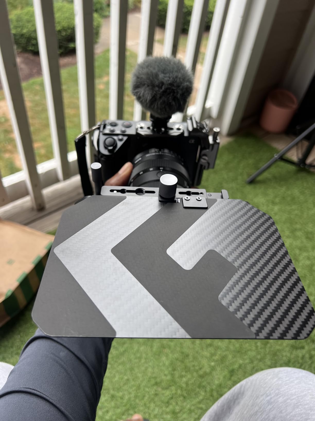 K&F CONCEPT Matte Box +ND4+ND32 Filters Kit, with Portable Case & Rings | DSLR Mattebox +ND4+ND32 kit with Top Flag & Square Filters Trays & Portable Case, for 67/72/77/82/95mm Lenses-FM703 customer photo 1