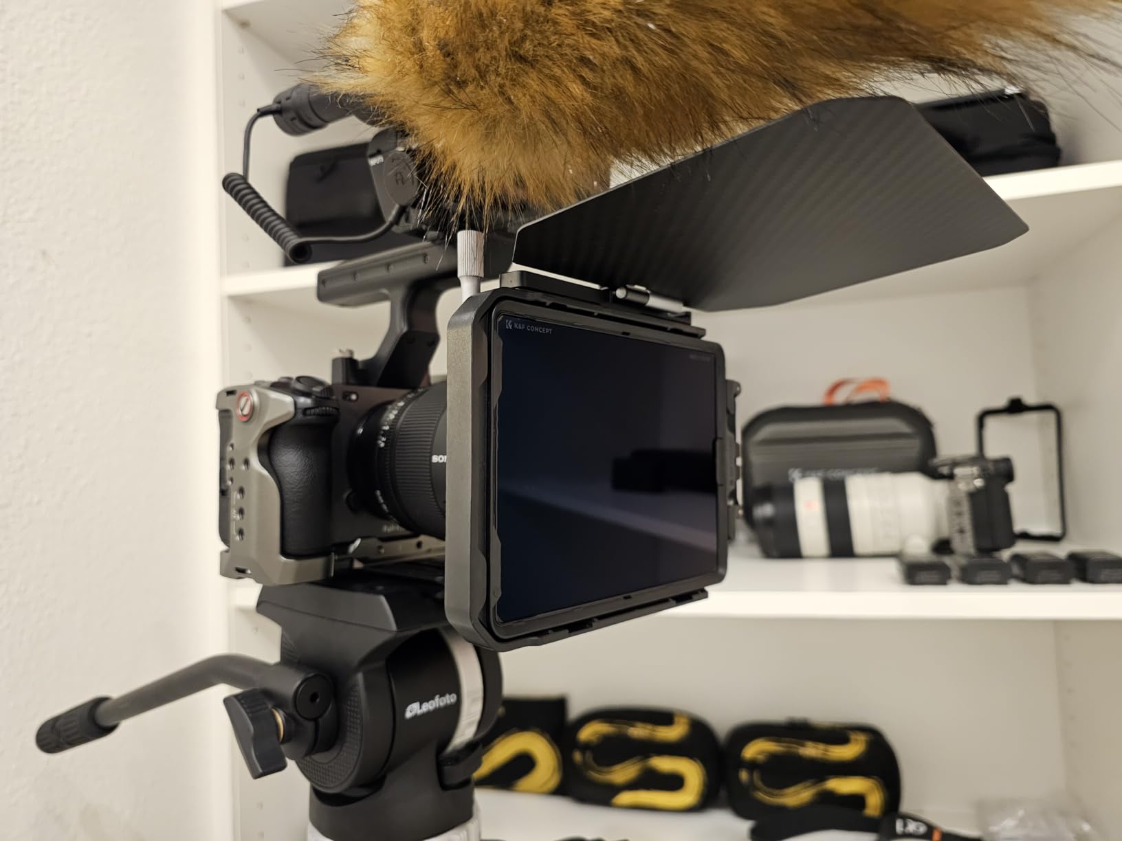 K&F CONCEPT Matte Box +ND4+ND32 Filters Kit, with Portable Case & Rings | DSLR Mattebox +ND4+ND32 kit with Top Flag & Square Filters Trays & Portable Case, for 67/72/77/82/95mm Lenses-FM703 customer photo 2