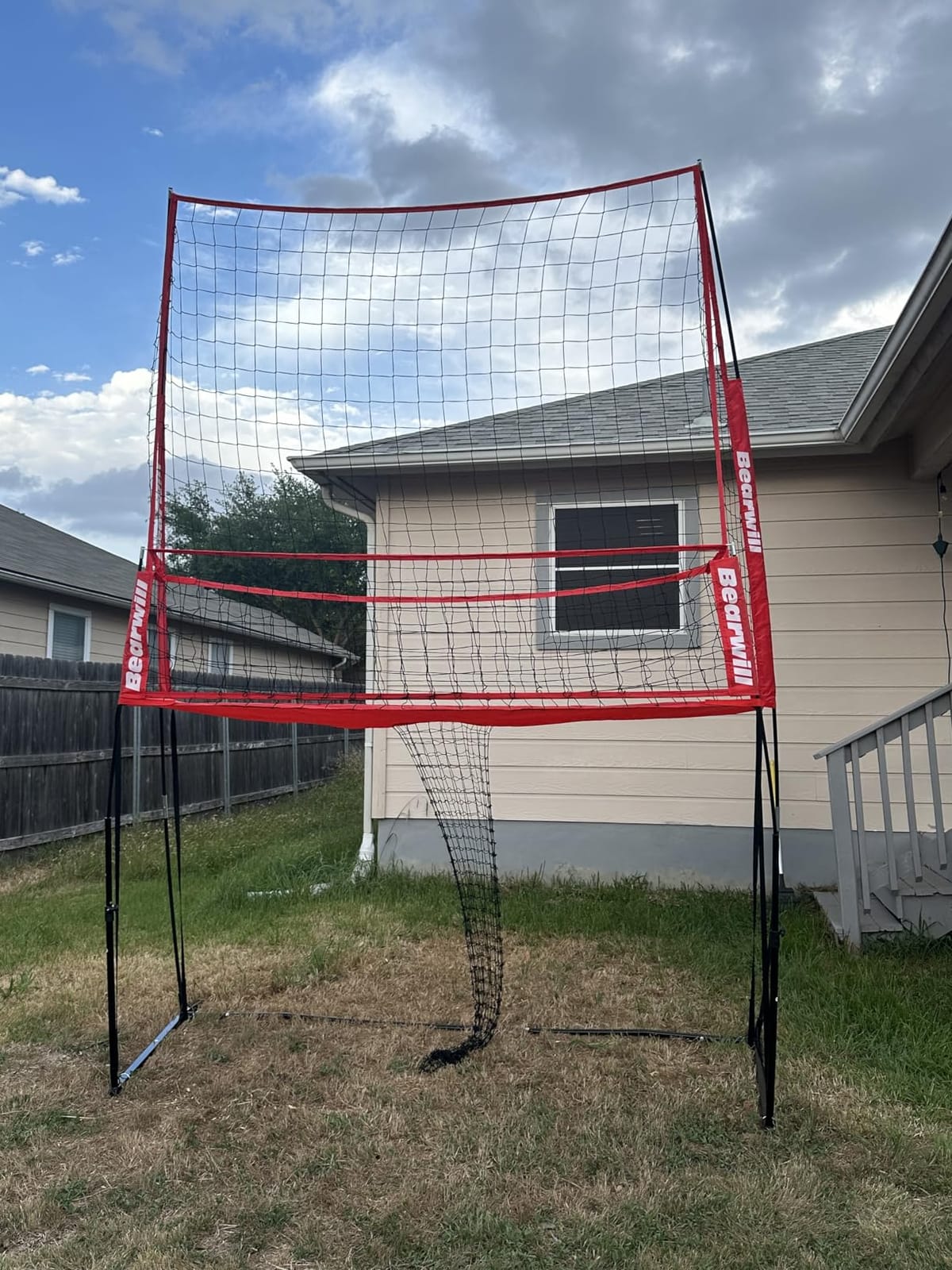 Volleyball Training Net Equipment 11x8FT Volleyball Practice Net | Freely Adjustable volleyball Net for Hitting Serving Passing Practice, Easy Setup & Portable for backyard Indoor Outdoor use customer photo 2