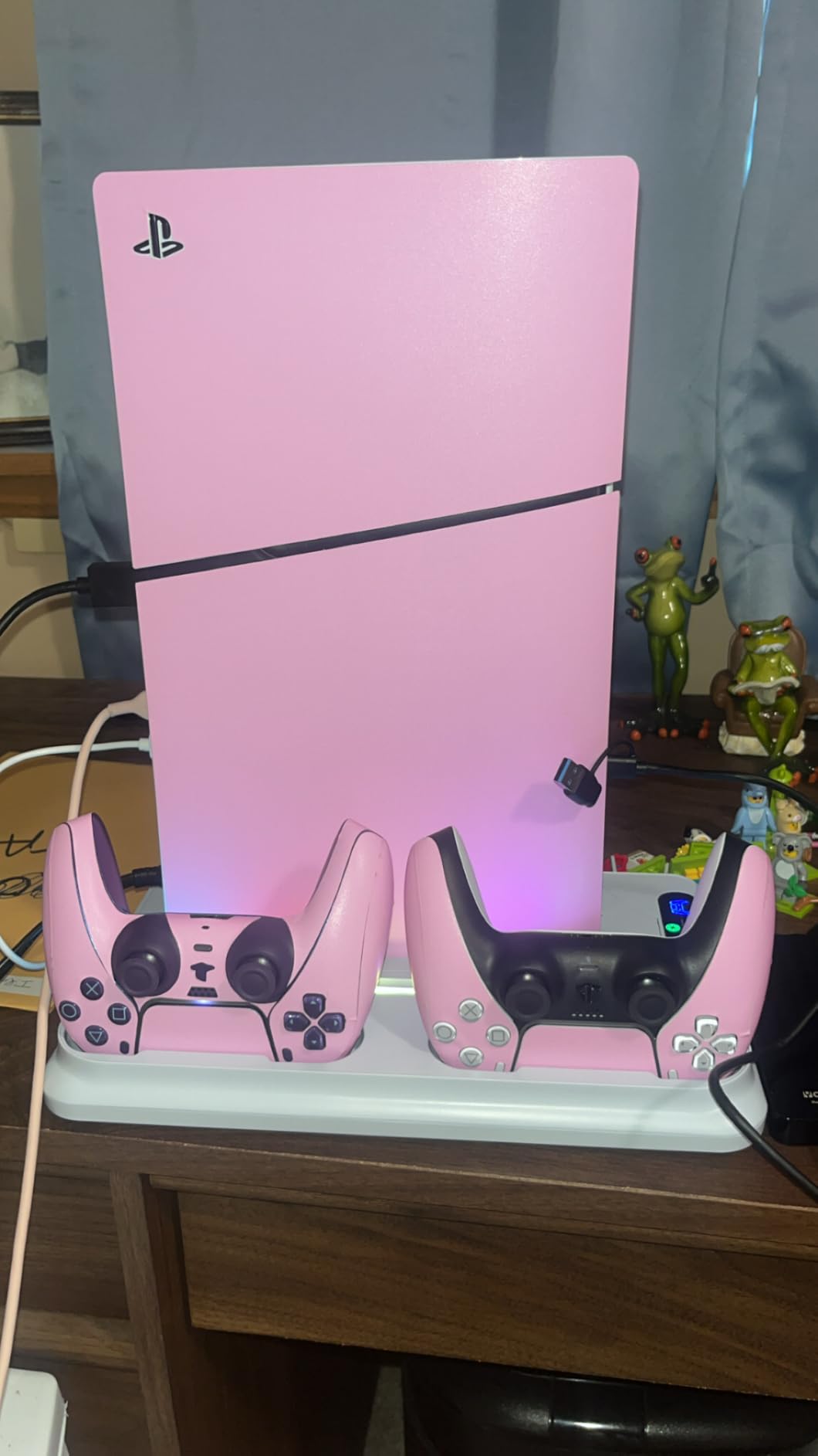 heclynis PS5 Cooling Stand for PS5/Slim/Pro, Dual Charger, RGB customer photo 2