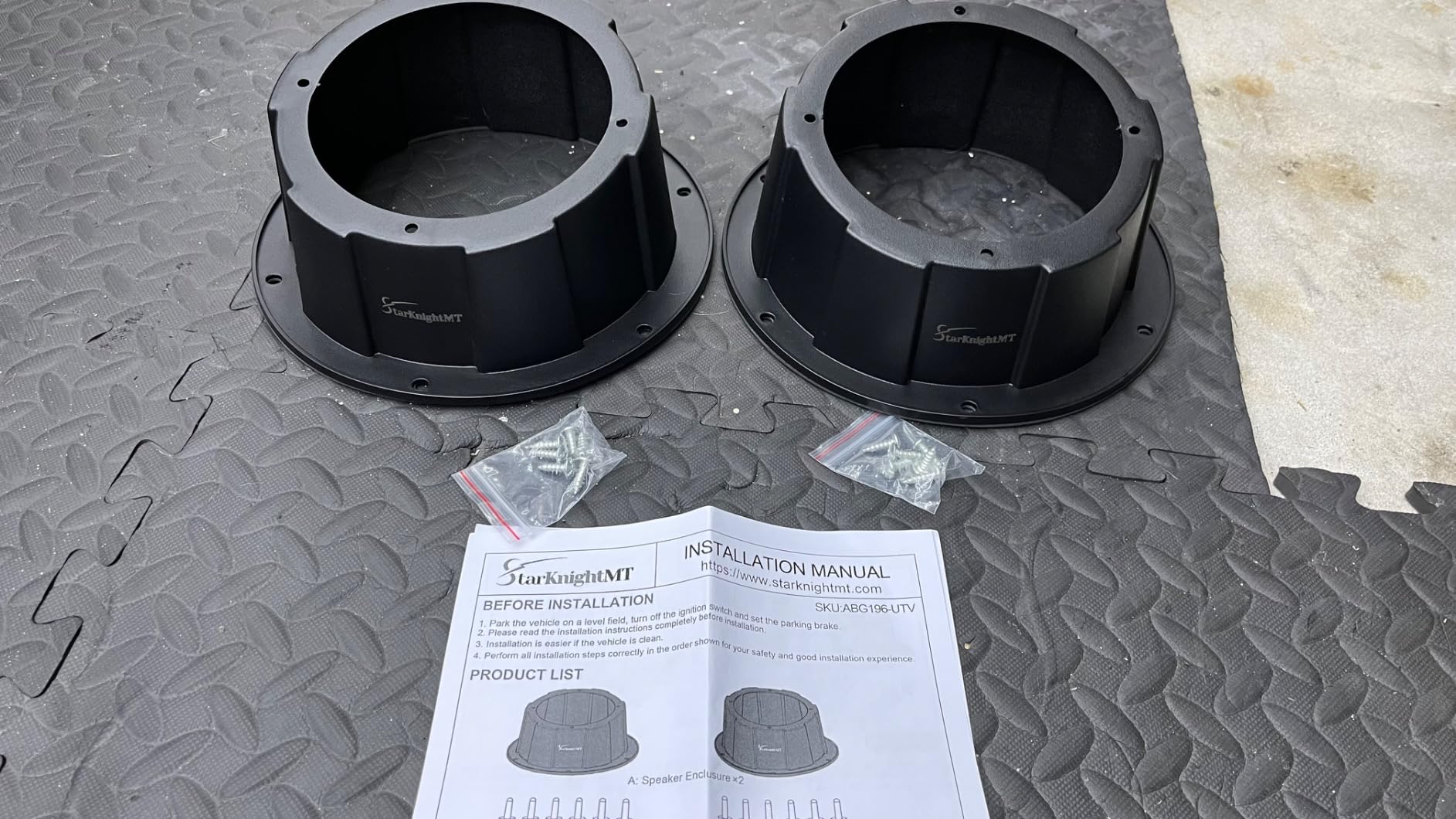StarknightMT 6.5 Inch Speaker Pods Box Universal Angled Enclosure Black customer photo 2