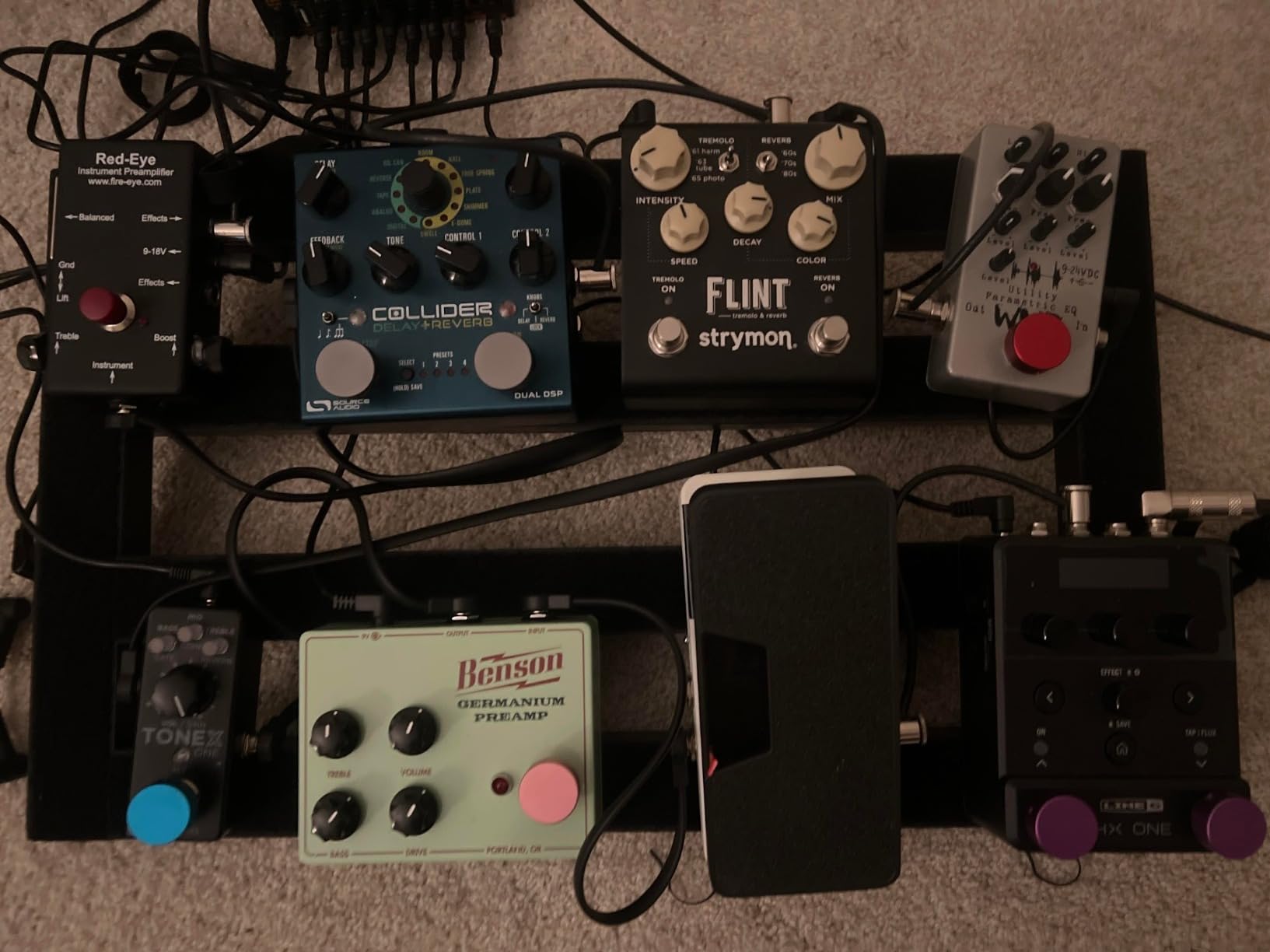 Ghost Fire Medium Portable Powered Guitar Pedal Board Aluminum Alloy 1.76lb Super light Foldable Effect Pedalboard 19.8''x11.5'' with Carry Bag,SPL-04 and Power Supply GS10-SE customer photo 2