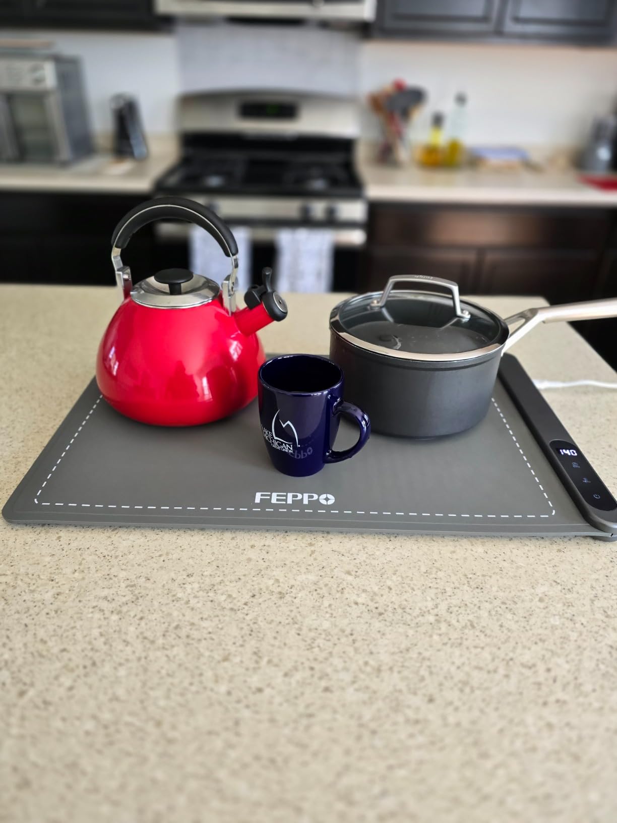 FEPPO Food Warming Mat, Upgrade High-tech Heating System, Fast Full Surface Electric Warming Tray with 6 Level Adjustable Temperature and 6 Hours Timer, Roll Up Food Warmers for Parties Buffet customer photo 1