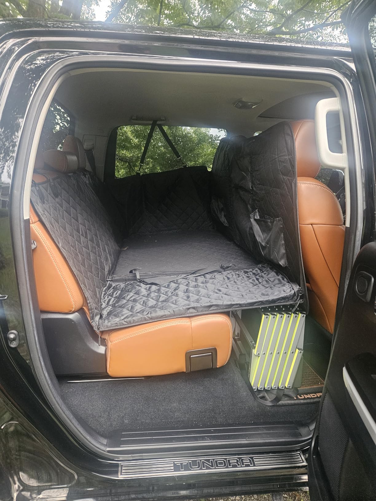 Dog Car Seat Cover for Back Seat, Hard Bottom, PU Leather Extender | Anti Scratch Backseat Dog Hammock for Cars, SUVs, Sedan, Waterproof, Pet Travel Bed, Easy to Clean, Non-Slip, Supports 420lbs customer photo 1