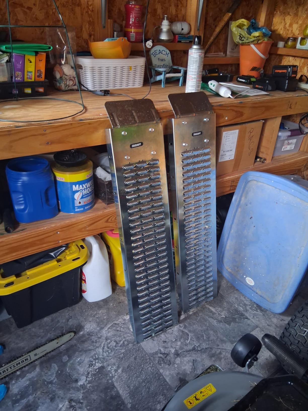 Loading Ramps - Set of Two 77-Inch Folding Ramps for ATVs, Motorcycles, Mowers, Carts, and More - 2200lb Combined Capacity Car Ramp Set by Stalwart customer photo 2