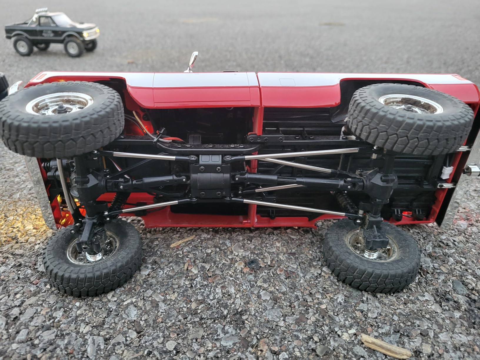 FCX18 FMS 1/18 Chevrolet K10 RC Truck, Officially Licensed 4WD RC Crawler 2 Speeds Switch with LED Lights, Off-Road RC Model for Adults (Red) customer photo 2