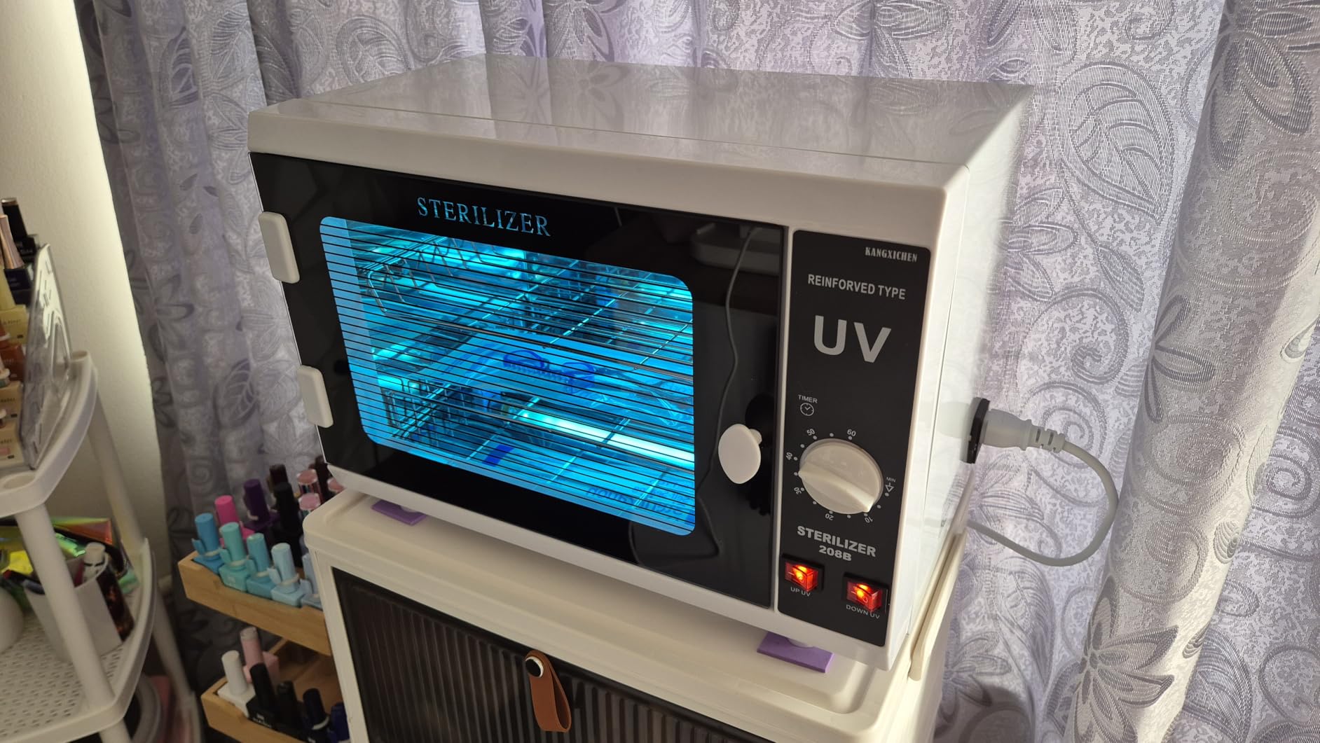 12L Extra-Large Box UV Light Nail Tool Cleaning Machine, Dual UVC Lamps System Cabinet with Timer Setting for Salon, Spa, Beauty and Barber customer photo 2