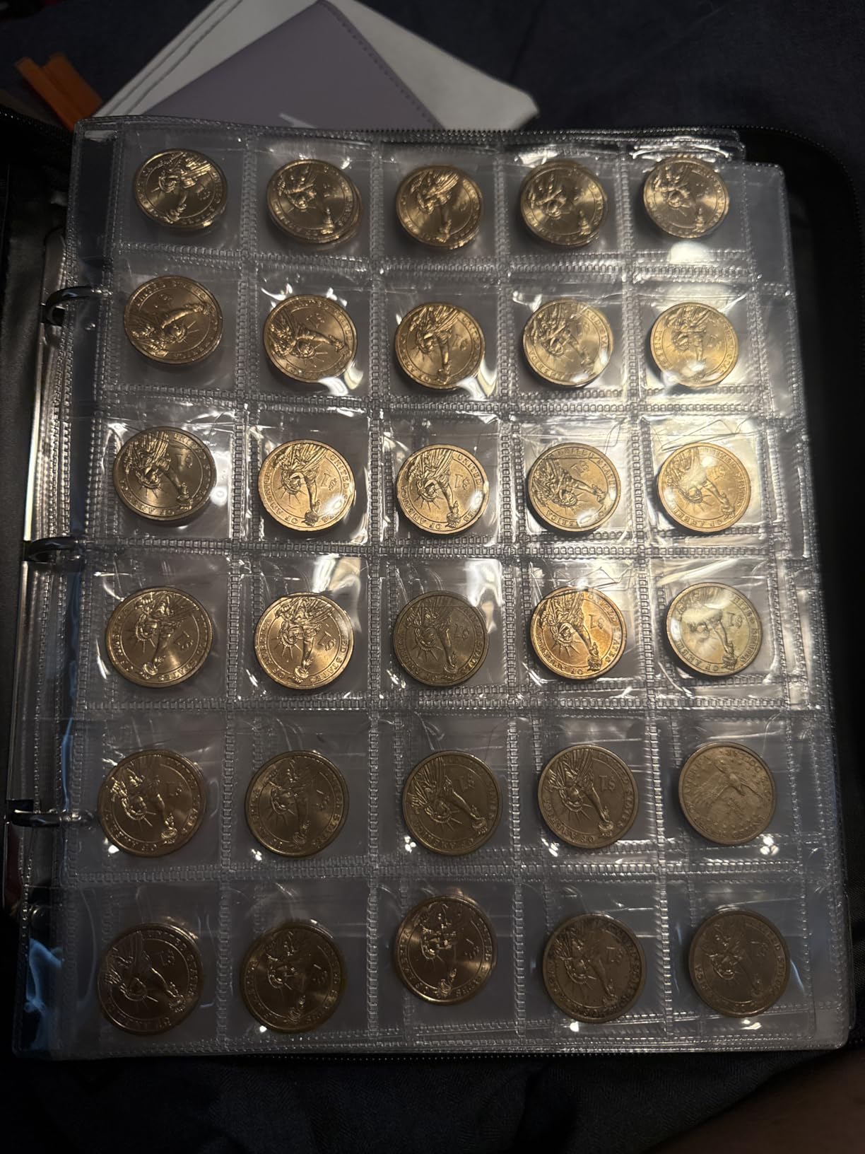 Coin Collection Book Holder for Collectors, 520 Pockets Fireproof Coins Collecting Album & 36 Sleeves Money Storage Case for Coin Currency Collection Supplies, Bill, Pennies, Quarters, Stamp customer photo 2