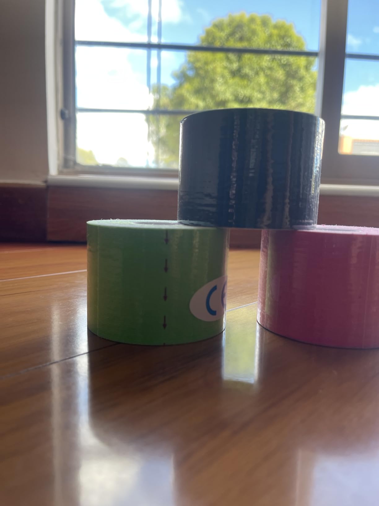5 Rolls Kinesiology Tape, 5 Colors 2 inch x 16.4 Feet Waterproof Athletic Tape, Uncut Kinetic Tape, Elastic Muscle Tape, Sports Tape, Knee Tape for Exercise and Daily Use customer photo 2