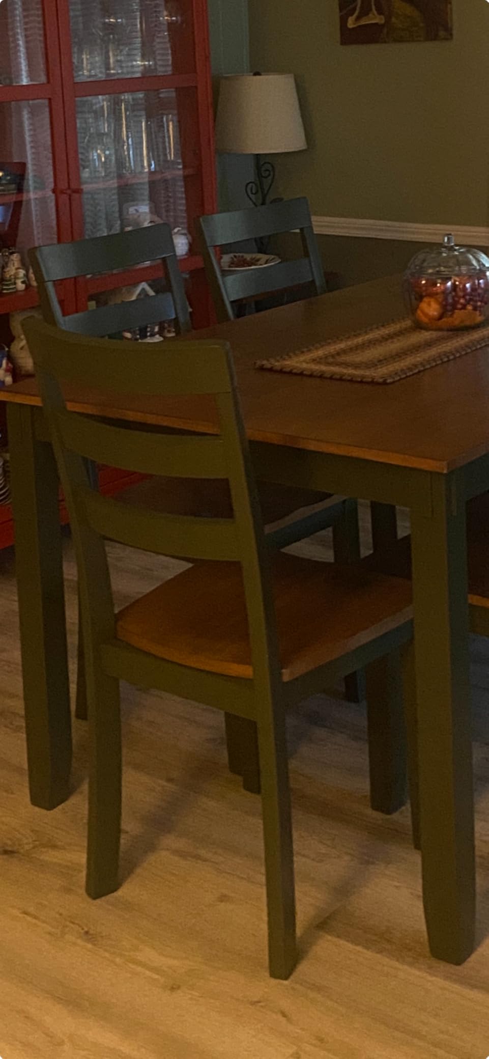 Signature Design by Ashley 6-Piece Dining Table Set with Bench and Chairs | Solid wood frame, Rubberwood, MDF, Wipe-clean mango wood veneer, 2-tone farmhouse style, Gesthaven Series customer photo 1