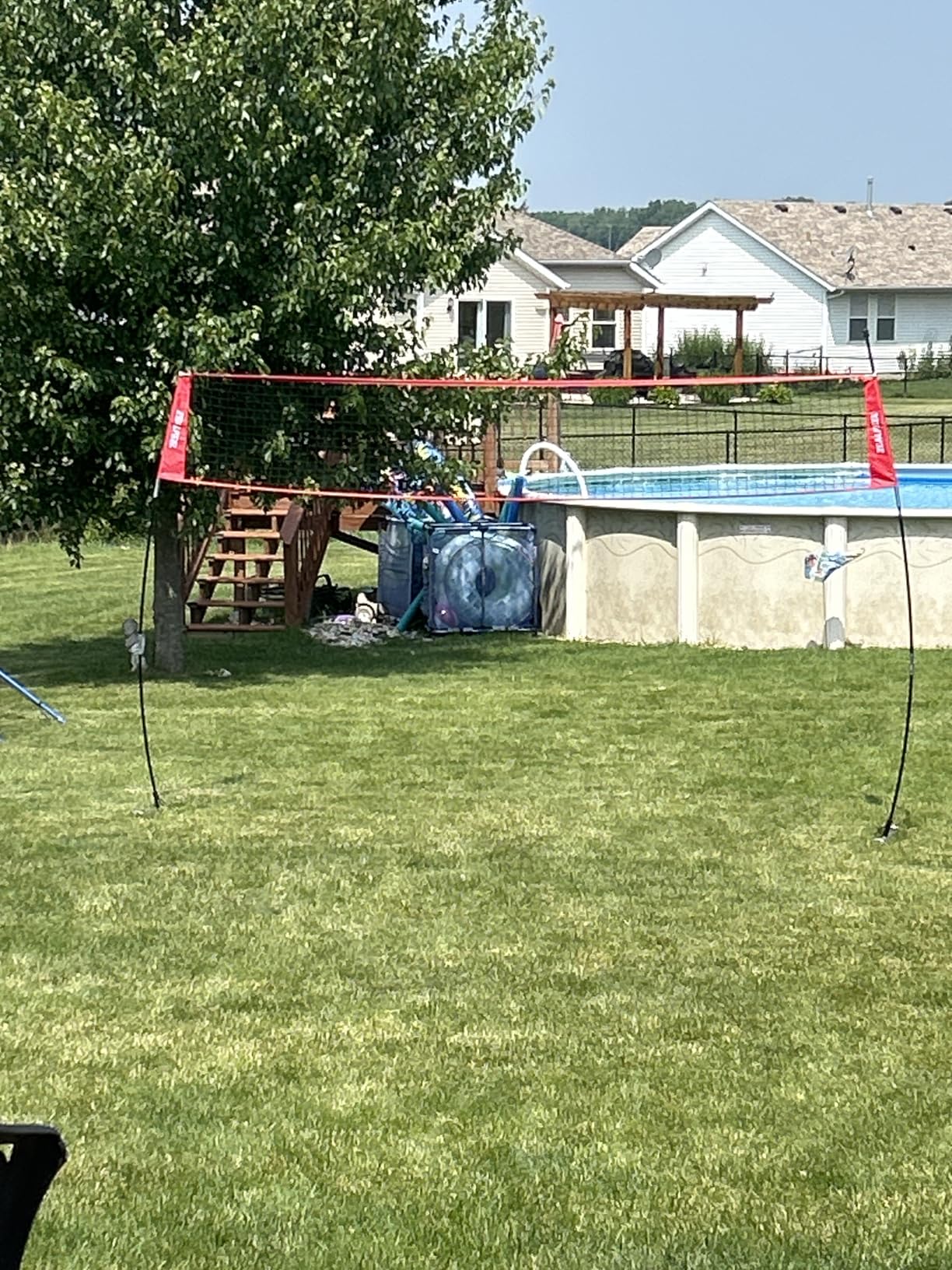 ZEALFEEL Volleyball Net, 12ft/20ft Volleyball Training Net for Backyard Height Adjustable, Portable Freestanding Practice Net for Hitting & Serving Drills, Pop up Net with Carry Bag for Indoor Outdoor customer photo 2