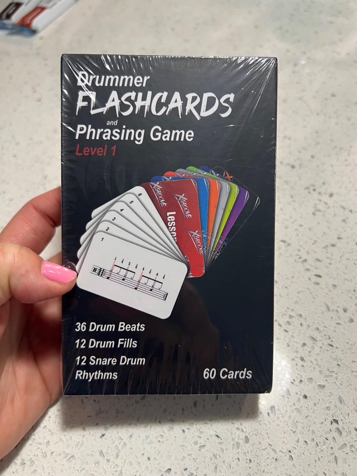 Drummer Flashcard & Video System Level 1 - Learn Drum Beats, Fills & Stick Control Faster Than a Book | 60 Color-Coded Cards + Video Demonstrations + Audio Loops | Beginner to Intermediate customer photo 2