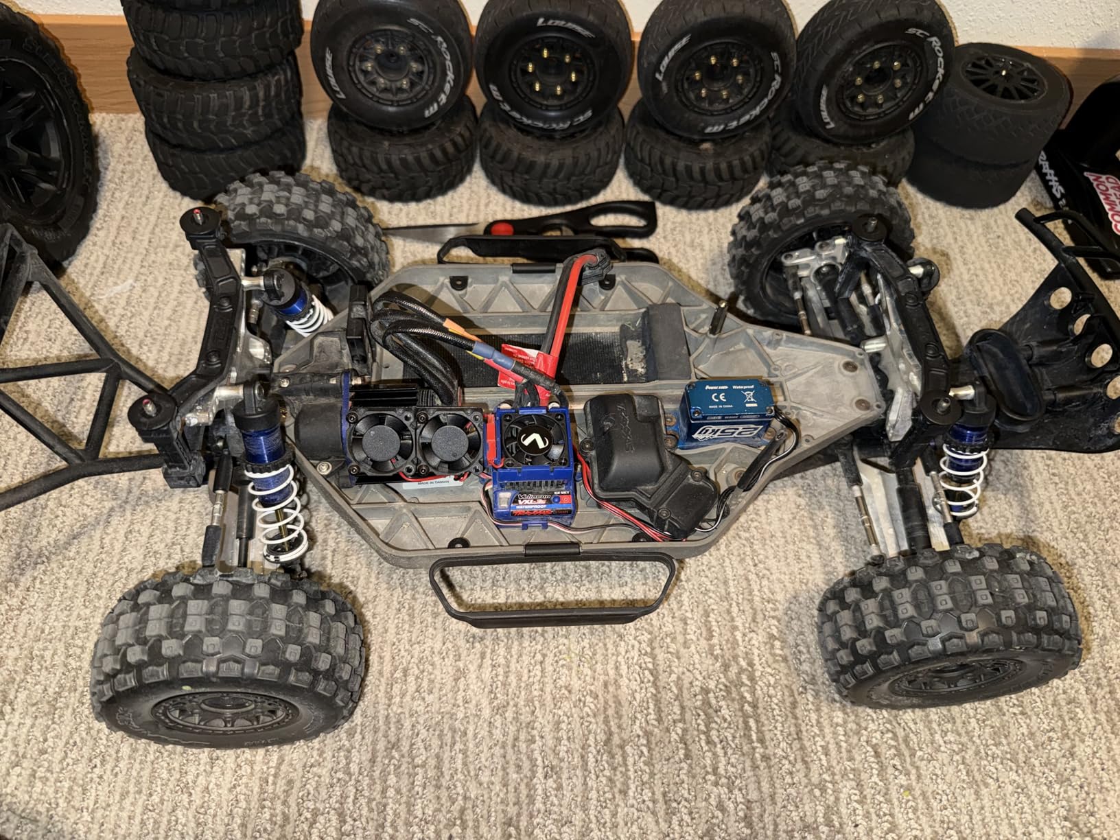 VXL-3s ESC Cooling Fan and Motor Cooling Fan Dual Fan Set Compatible with 1/10 Traxxas Slash 4x4 VXL Rustler 4X4 Stampede 4X4 Hoss 4X4 Velineon VXL-3s Heat Sink, Black customer photo 1