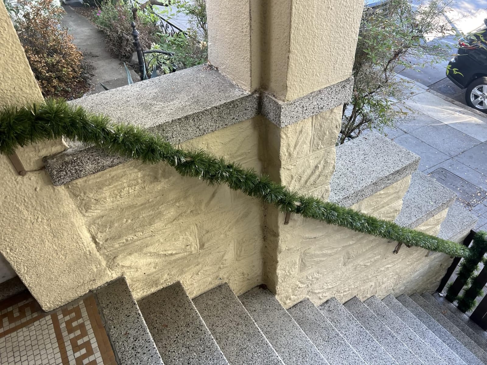 Green Garland Christmas Decorations, 50Ft Xams Greenery Tinsel Stems Non-Lit Soft Twist Garland Decor for Tree Stairs Railing Front Door Mantle Fireplace Indoor Outdoor Holiday Home customer photo 1