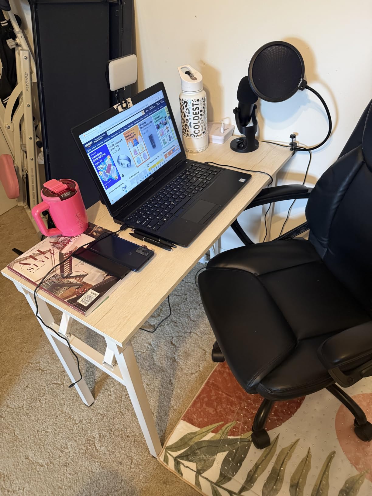 TEMI Small Computer Desk Folding Table - 35.8