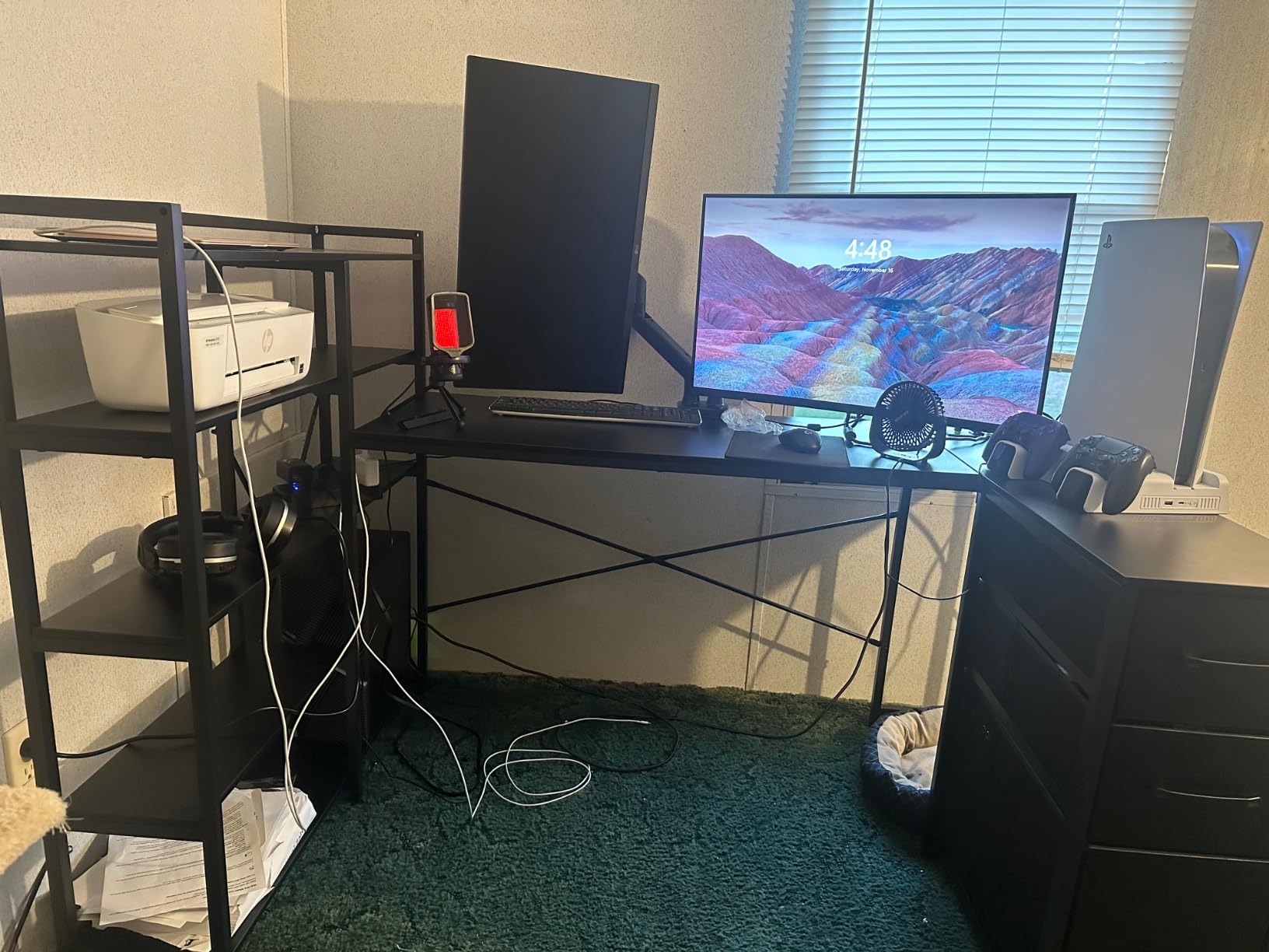 SEDETA Reversible Corner U Shaped Computer Desk with 3 Drawers | 64.5