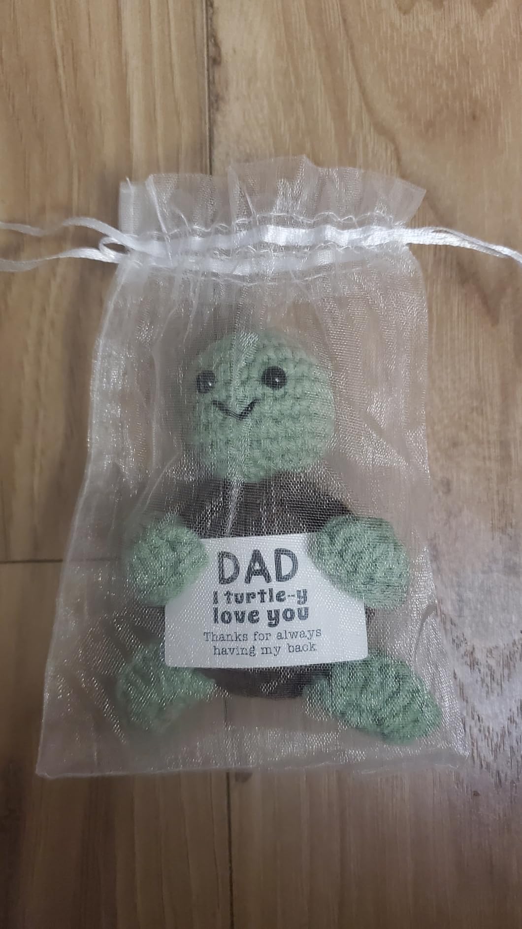 4THFARMES Mini Funny Turtle Sister Gifts, Handmade Emotional Positive Crochet Turtle customer photo 2
