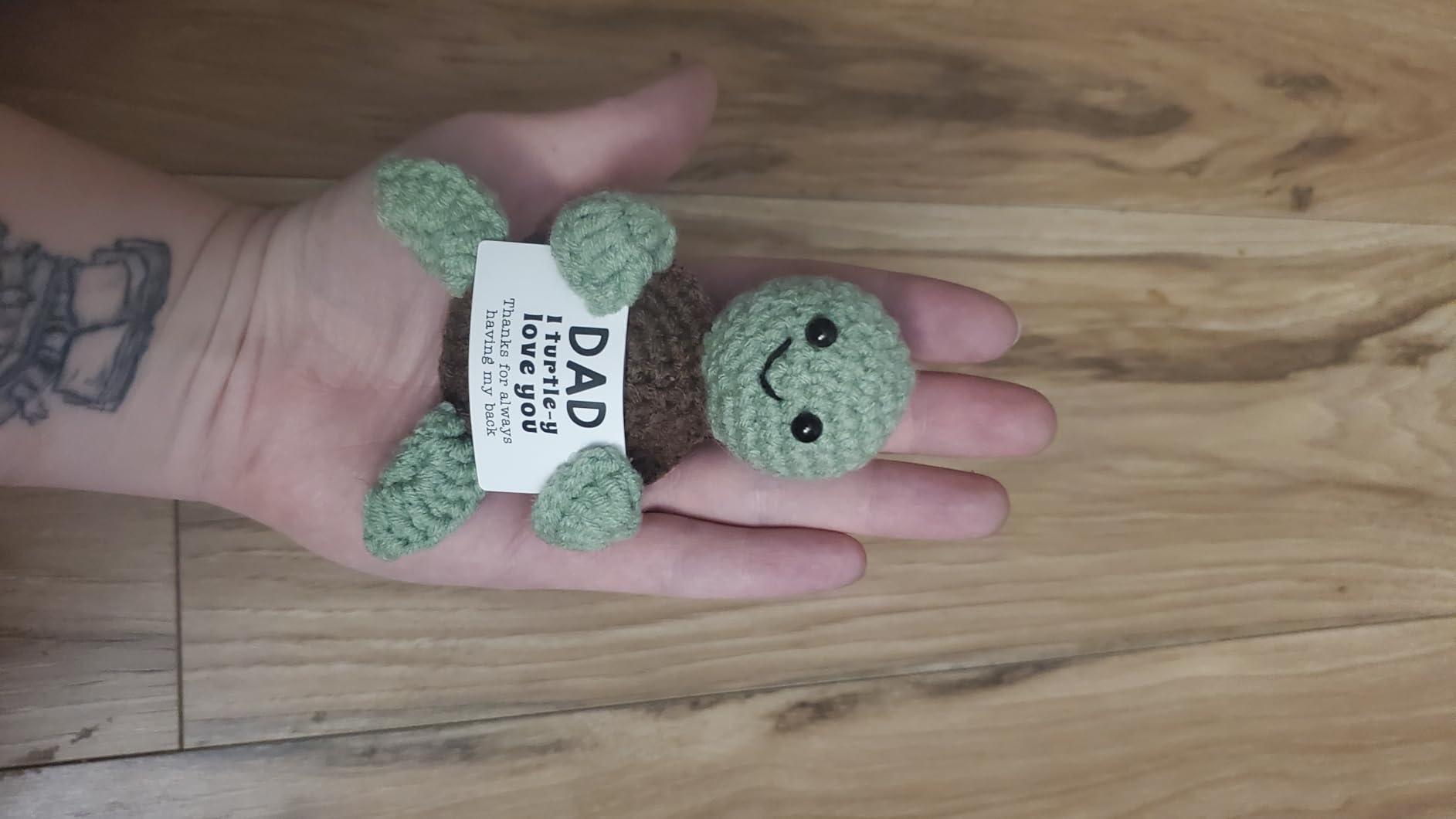 4THFARMES Mini Funny Turtle Brother Gifts from Sister Brother Birthday Gifts for Men Boys Friends Presents, I Love You Small Cool Cute Stuff Things, Handmade Emotional Positive Crochet Turtle customer photo 1