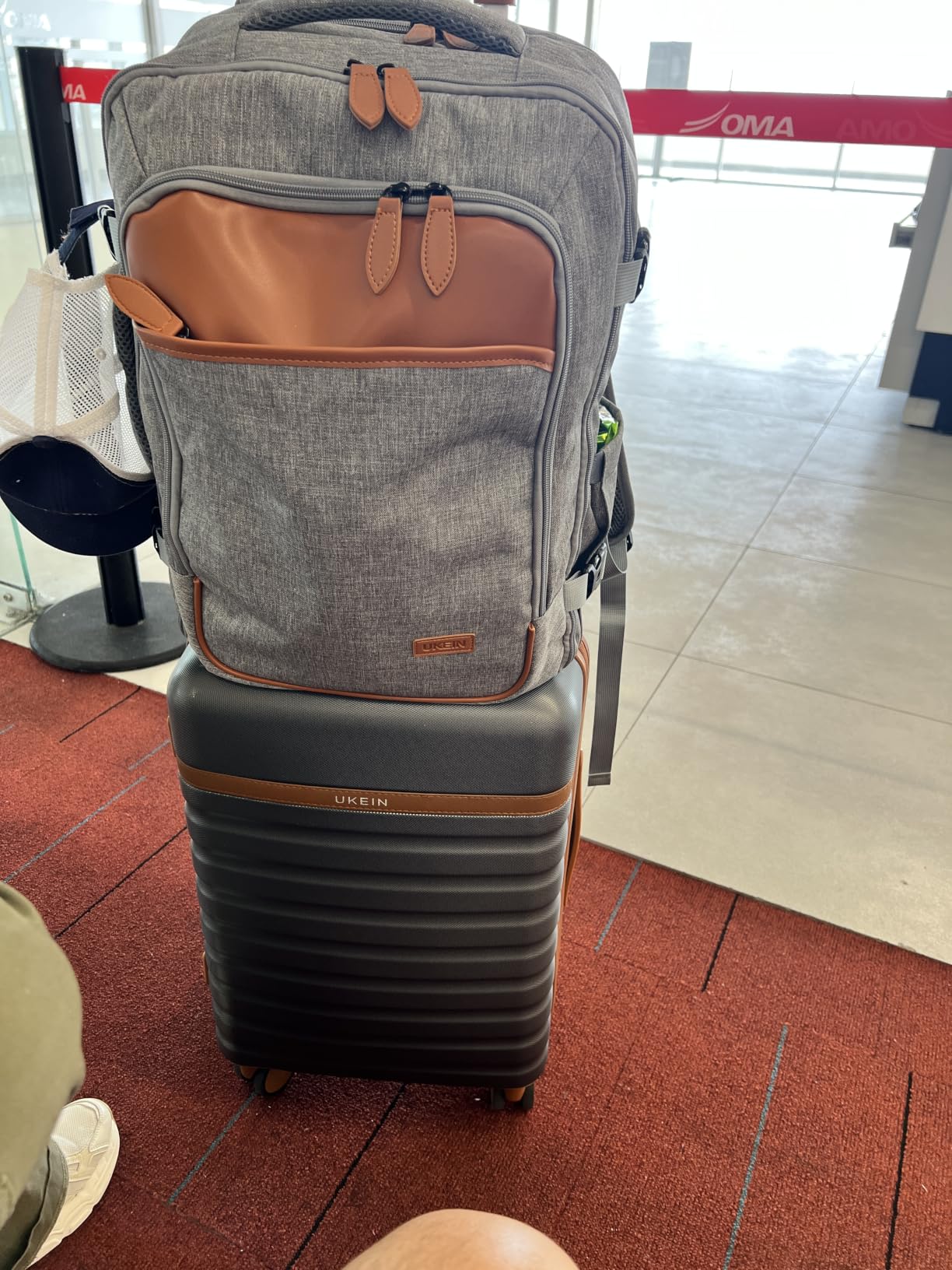 UKEIN Luggage Sets 3Piece, Carry On Luggage 20in Suitcase Set With Backpack | Carry On Suitcase with Spinner Wheels,PC Durable Hardside with TSA Lock,YKK Zippers,22x14x9 Airline Approved For Travel customer photo 2