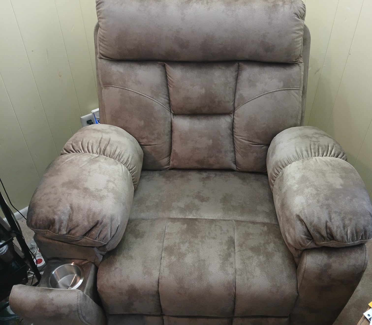 CANMOV Power Lift Recliner Chair with Massage & Heat for Big & Tall, Grey | Easy Assembly Overstuffed Wide Lift Chair with 5 Massage Modes and 8 Points Massage 2 Cup Holders Side Pocket and USB Port customer photo 1