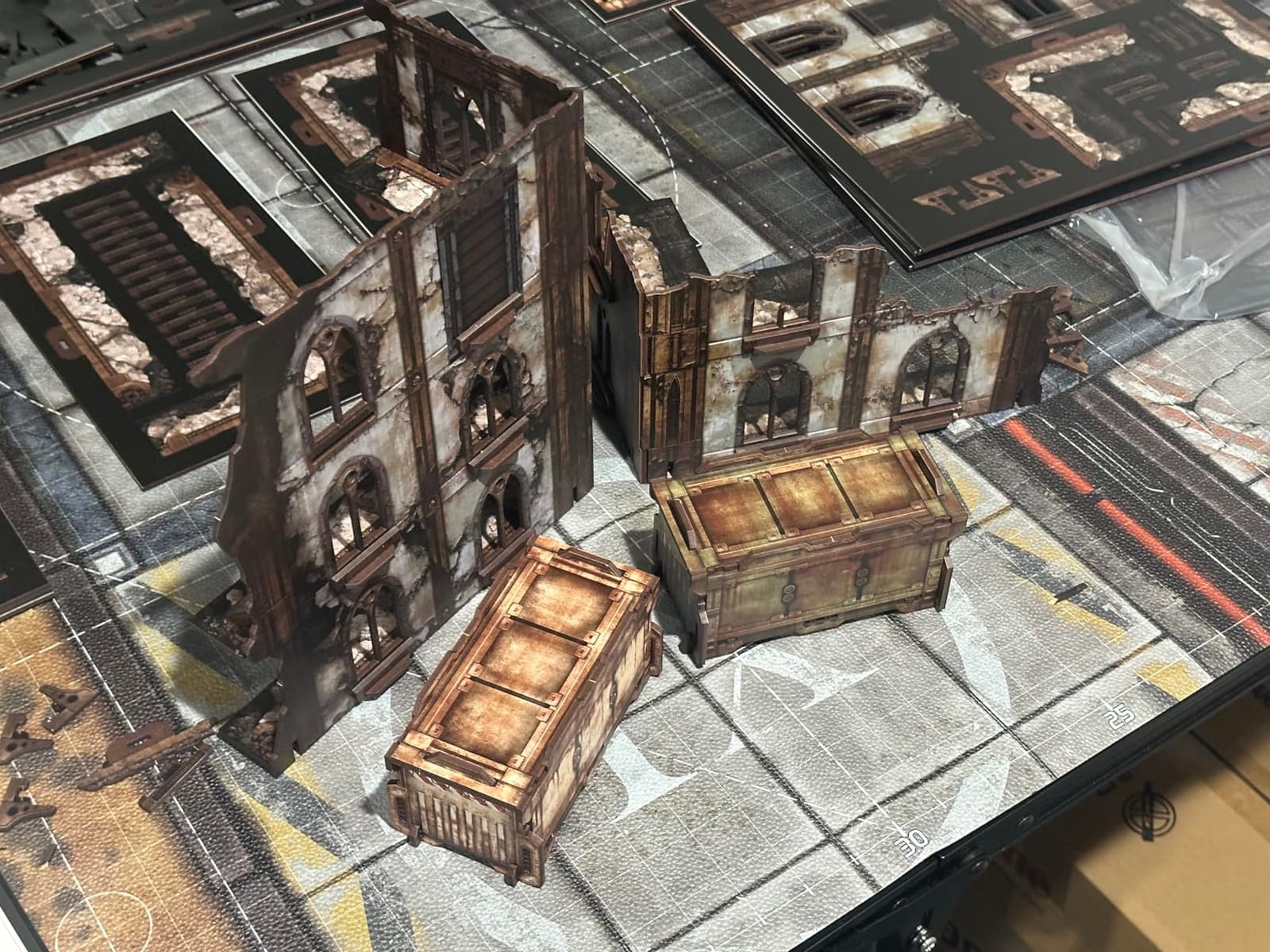 14PCS Terrain Set for WH40K WTC Tournament and 28mm/32mm Miniatures, 40K Terrain Battlezone Creation Kit, Ashfall Citadel customer photo 2
