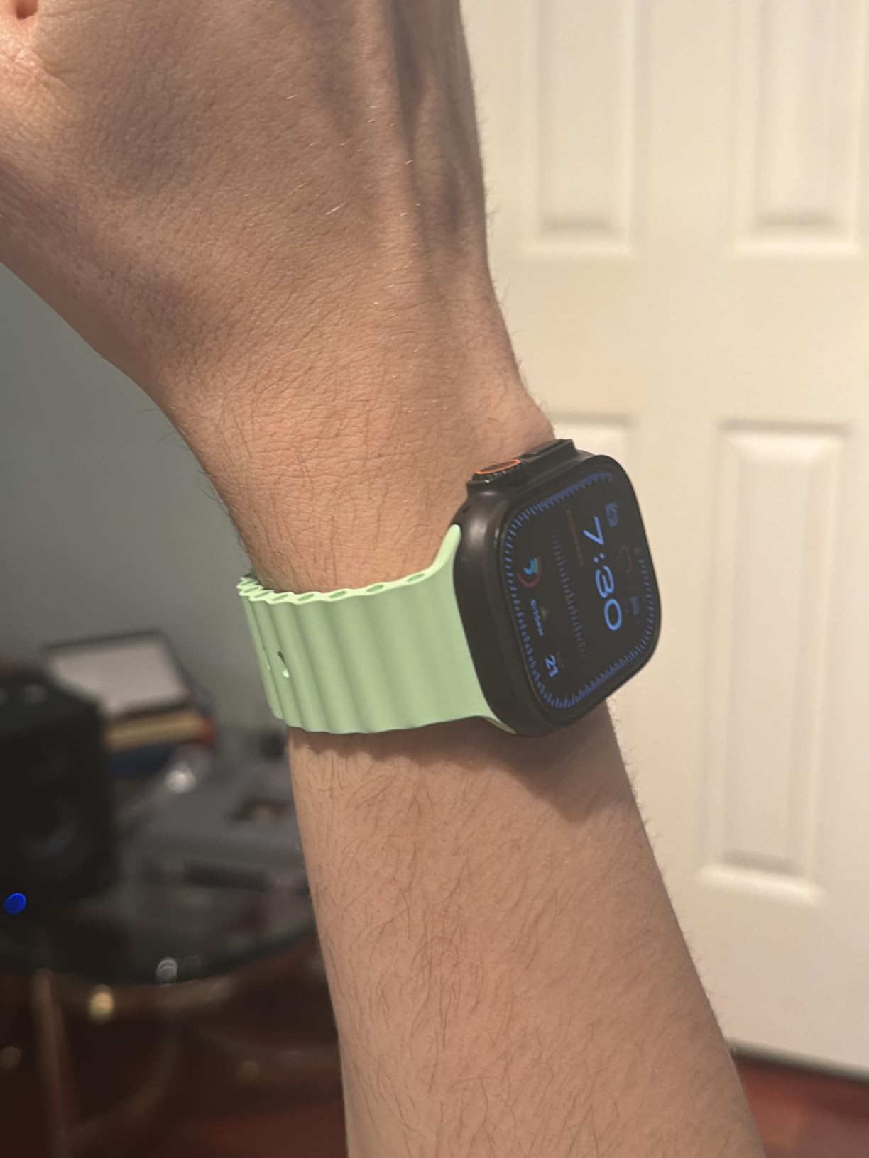 Apple Watch Band - Ocean Band (49mm) - Black with Natural Titanium Finish - Regular customer photo 2