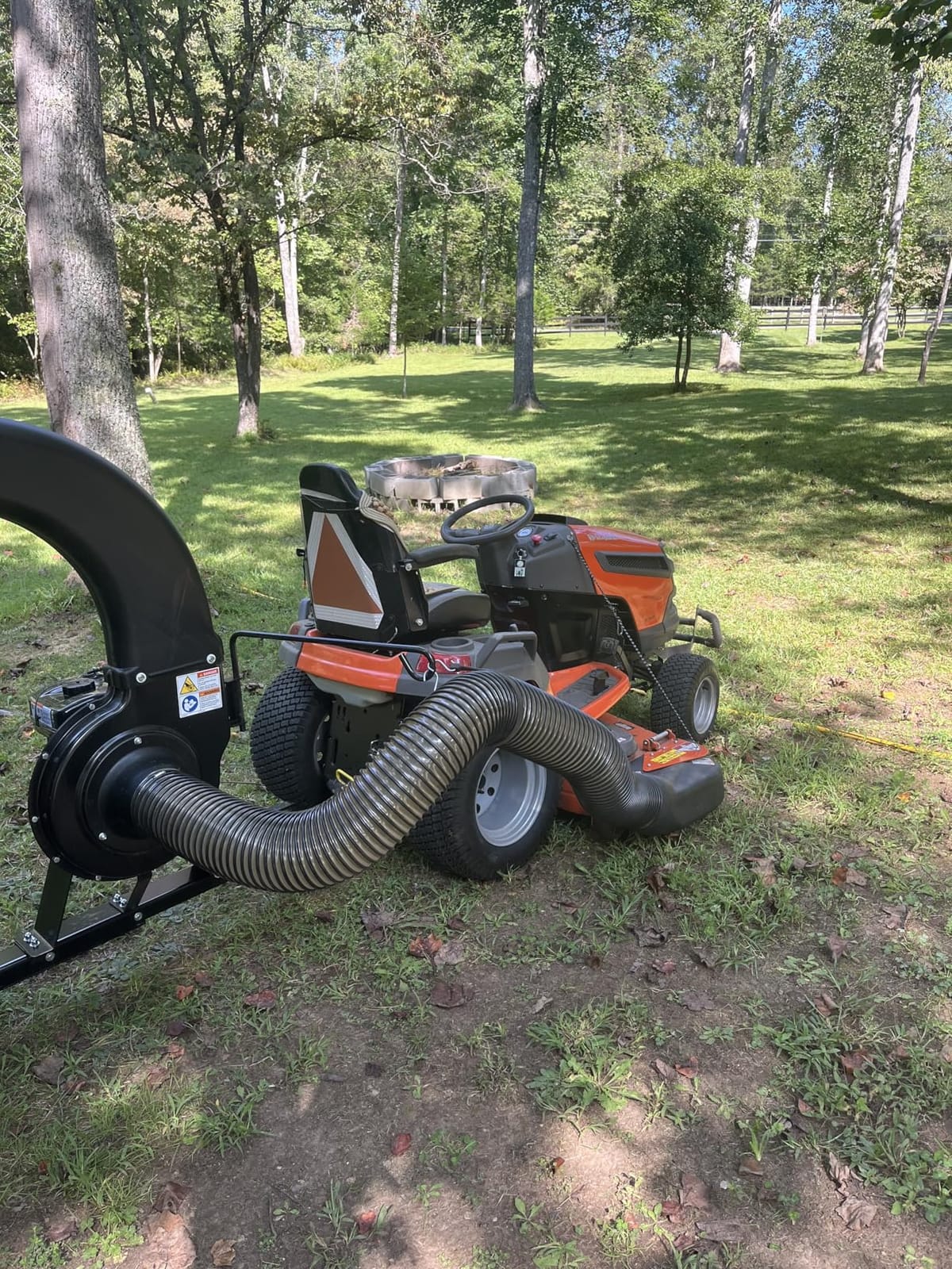 Agri-Fab Hard Top Mow-N-Vac Tow Behind Lawn Vacuum, 32 Cu Ft Leaf and Grass Collection System with 208cc Engine customer photo 1