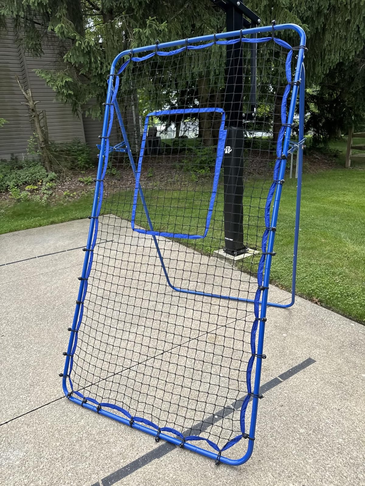 Volleyball Baseball Rebounder Net, Softball Rebounder Pitchback Net Quick Adjustments, Quick Adjustments Lacrosse Bounce Back Practice Equipment, Ideal for Outdoor Indoor and Backyard Training customer photo 1