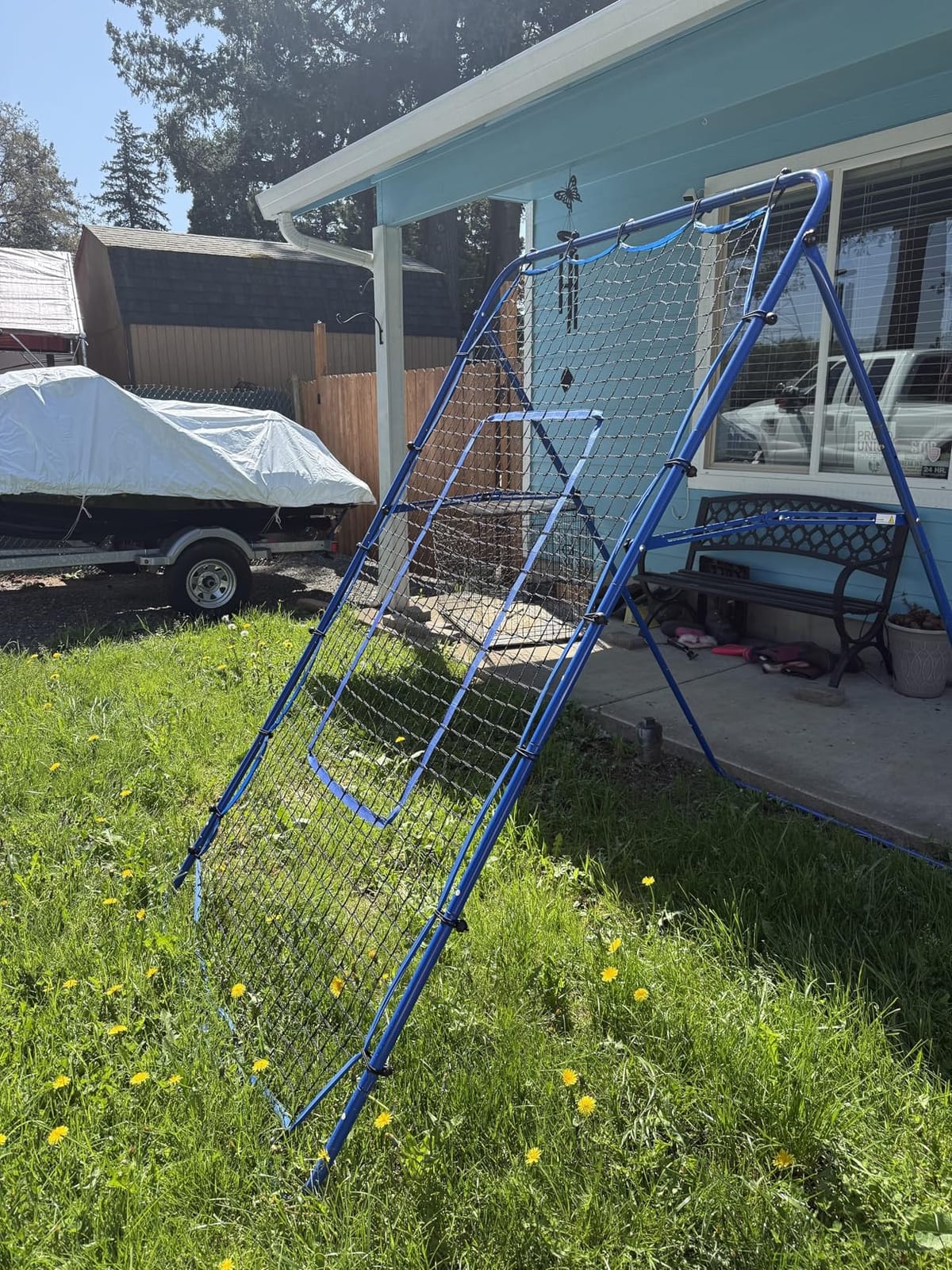 Volleyball Baseball Rebounder Net, Softball Rebounder Pitchback Net Quick Adjustments, Quick Adjustments Lacrosse Bounce Back Practice Equipment, Ideal for Outdoor Indoor and Backyard Training customer photo 2