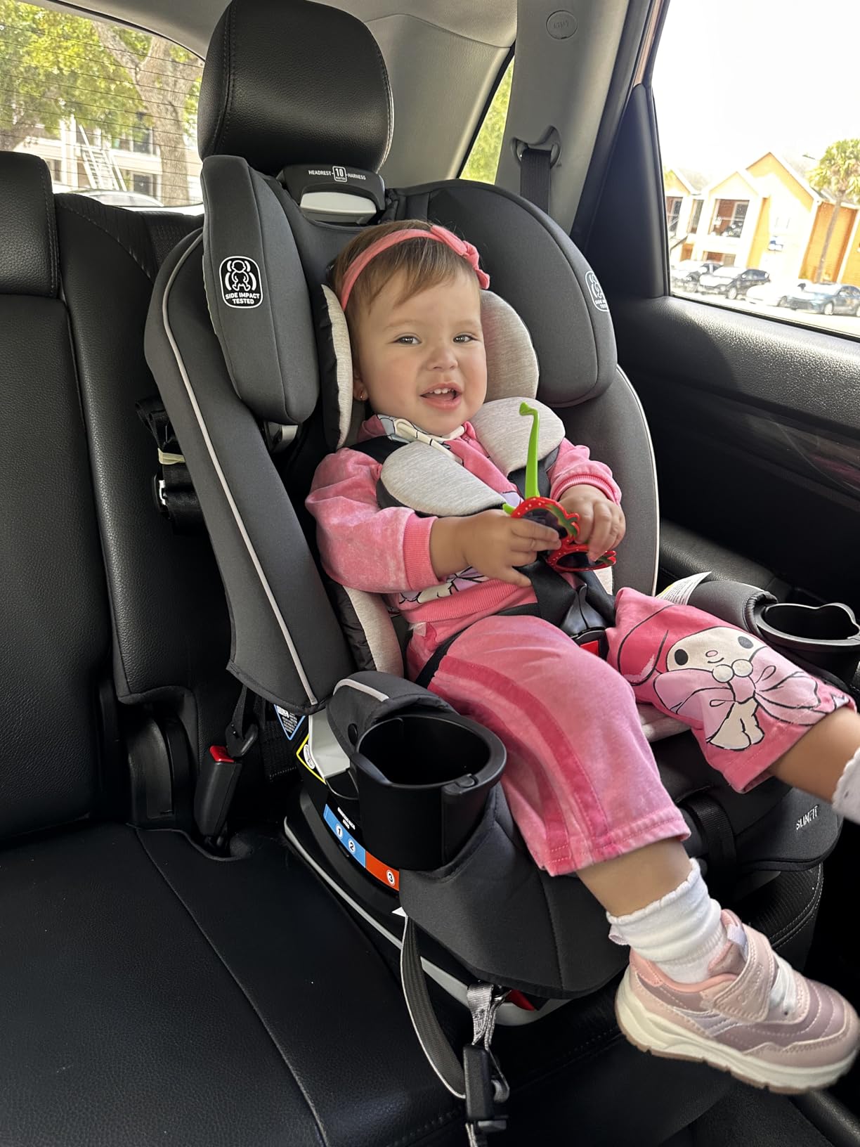 Graco Slimfit 3-in-1 Convertible Car Seat, Ultra-Space-Saving Design, Silas, Suitable for Rear and Forward-Facing, Highback Booster Seat with 10-Position Headrest customer photo 2