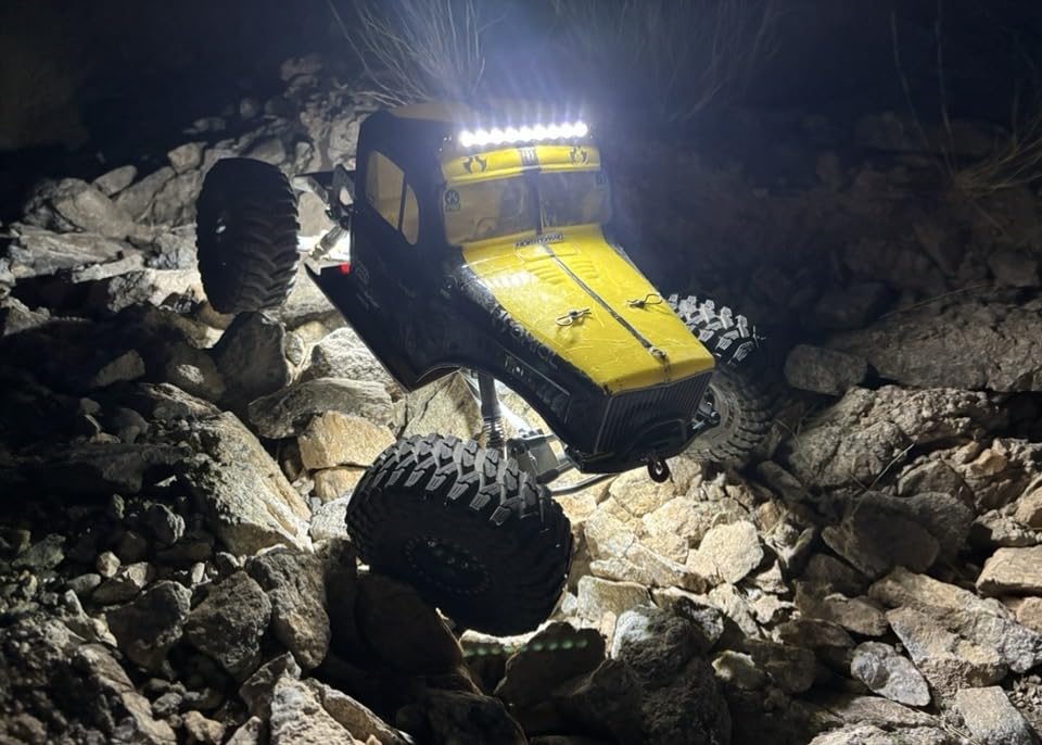 MEUS RACING RC Car LED Lights Roof Light Bar Kit 1/10 1/8 Scale RC Accessories for Axial SCX10 90046 Wraith Traxxas TRX4 TRX6 Redcat Gen8 (145mm, 14 Beads) customer photo 1