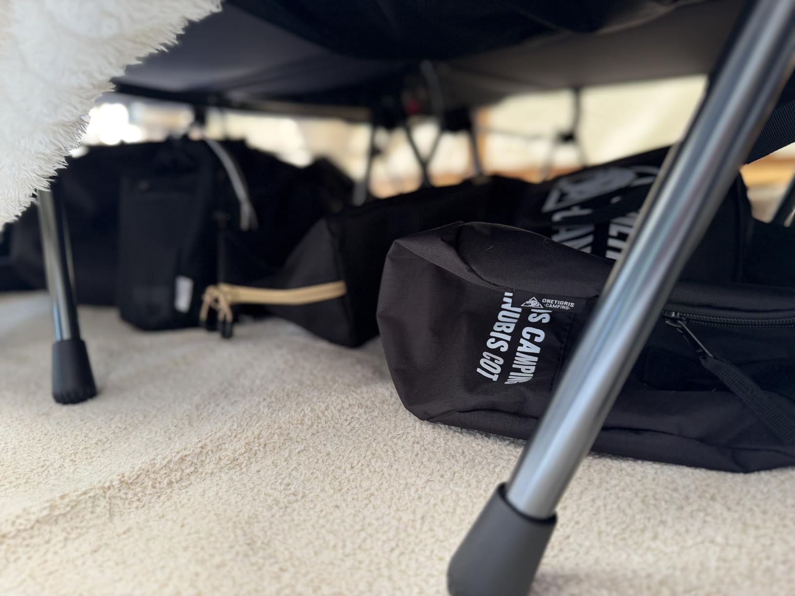 ONETIGRIS SUPRANUBIS Camping Cot, Height Adjustable with Cot Leg Extenders, Strong Support 330lbs, Lightweight Comfortable Folding Bed for Camping, Hiking, Travel, Truck, Beach, Office Nap customer photo 1