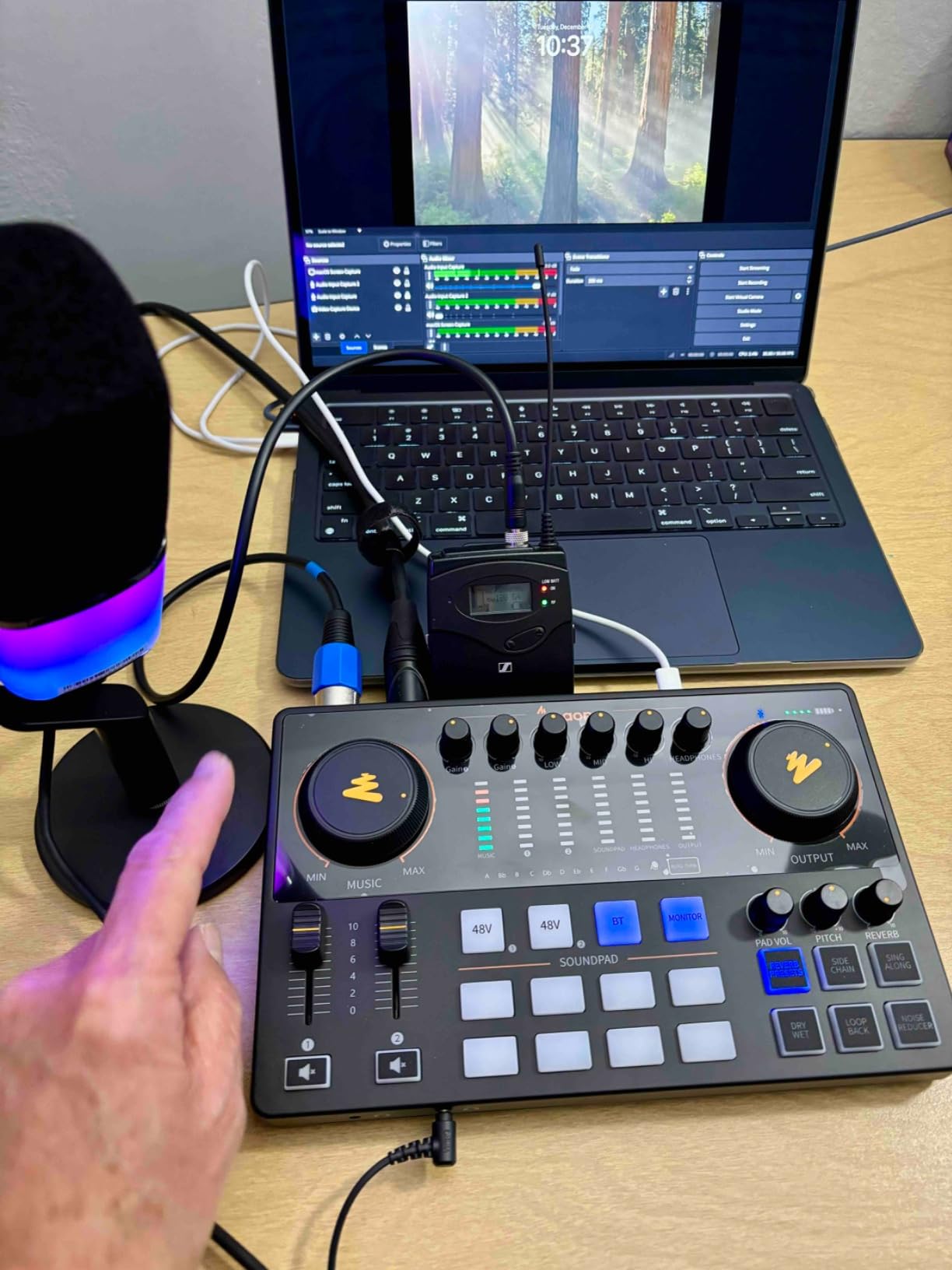 MAONO E2 Gen2 Podcast Equipment Bundle Audio Interface Mixer | Dual XLR Input, loopback, Bluetooth, streaming recording, podcast studios, creators, PC smartphone workflows, MaonoCaster customer photo 2