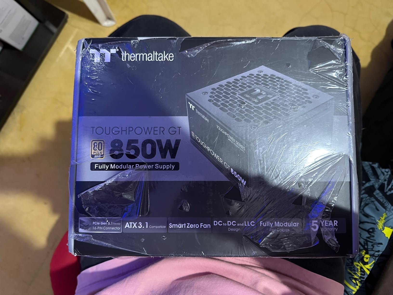 Thermaltake Toughpower GT 850W ATX 3.1 Standard Power Supply; 80 Plus Gold Efficiency; Smart Zero Fan; Native 450W PCIe 5.1 Connector; PS-TPT-0850FNFAGU-3; 5 Year Warranty customer photo 1
