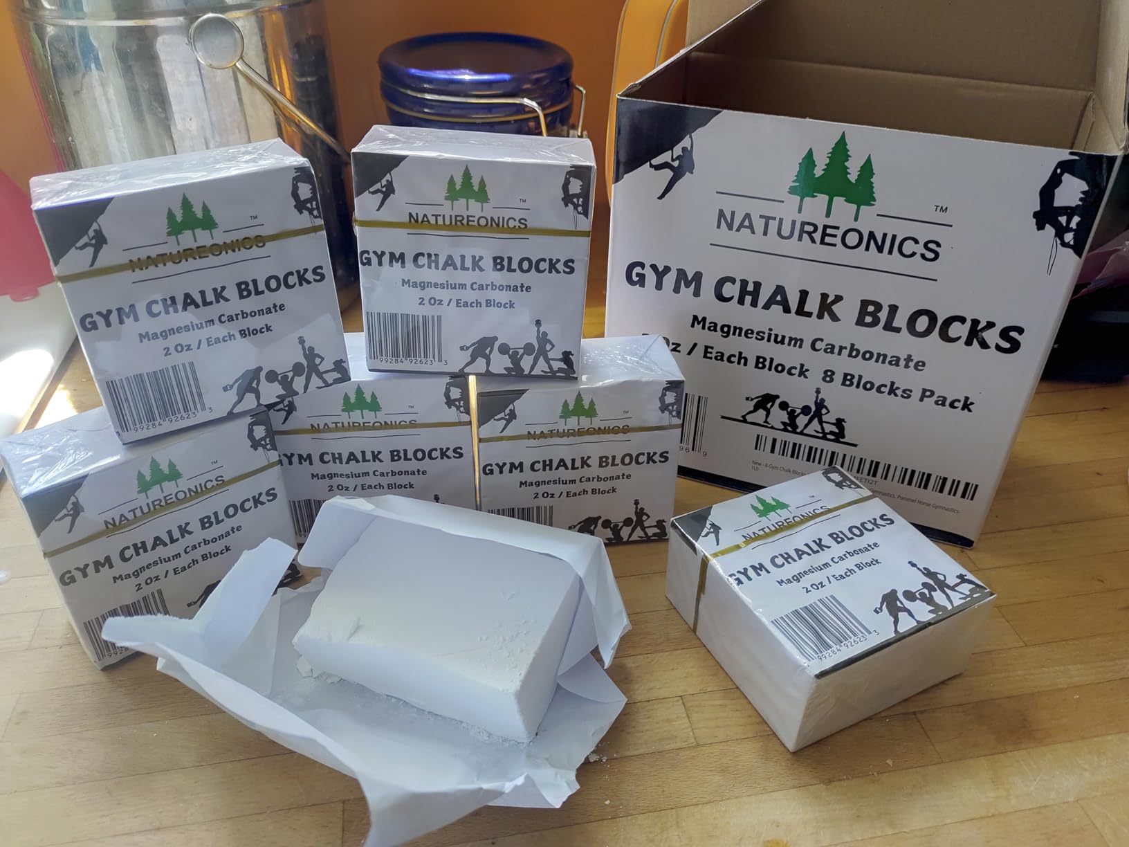 Chalk Blocks, Gym Chalk Blocks, Chalk Blocks for Weight Lifting, Chalk Blocks for Climbing, Hand Chalk, Chalk for Work Out, Chalk for Gymnastics, Pommel Horse Gymnastics-1Lb customer photo 2
