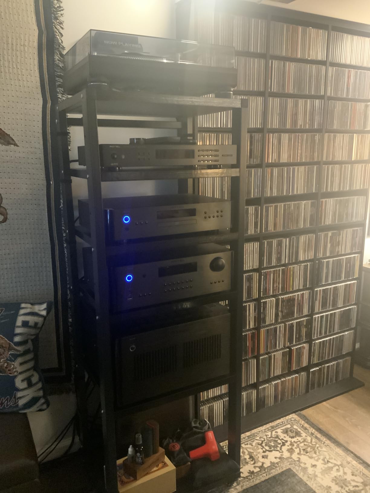 7-Tier Heavy Duty Audio Component Rack, 140cm Tall - Hifi Amplifier Rack | Audio-Video Shelving Adjustable - CD Record Player Stereo AV Receiver Equipment Cabinet Display Stand customer photo 1